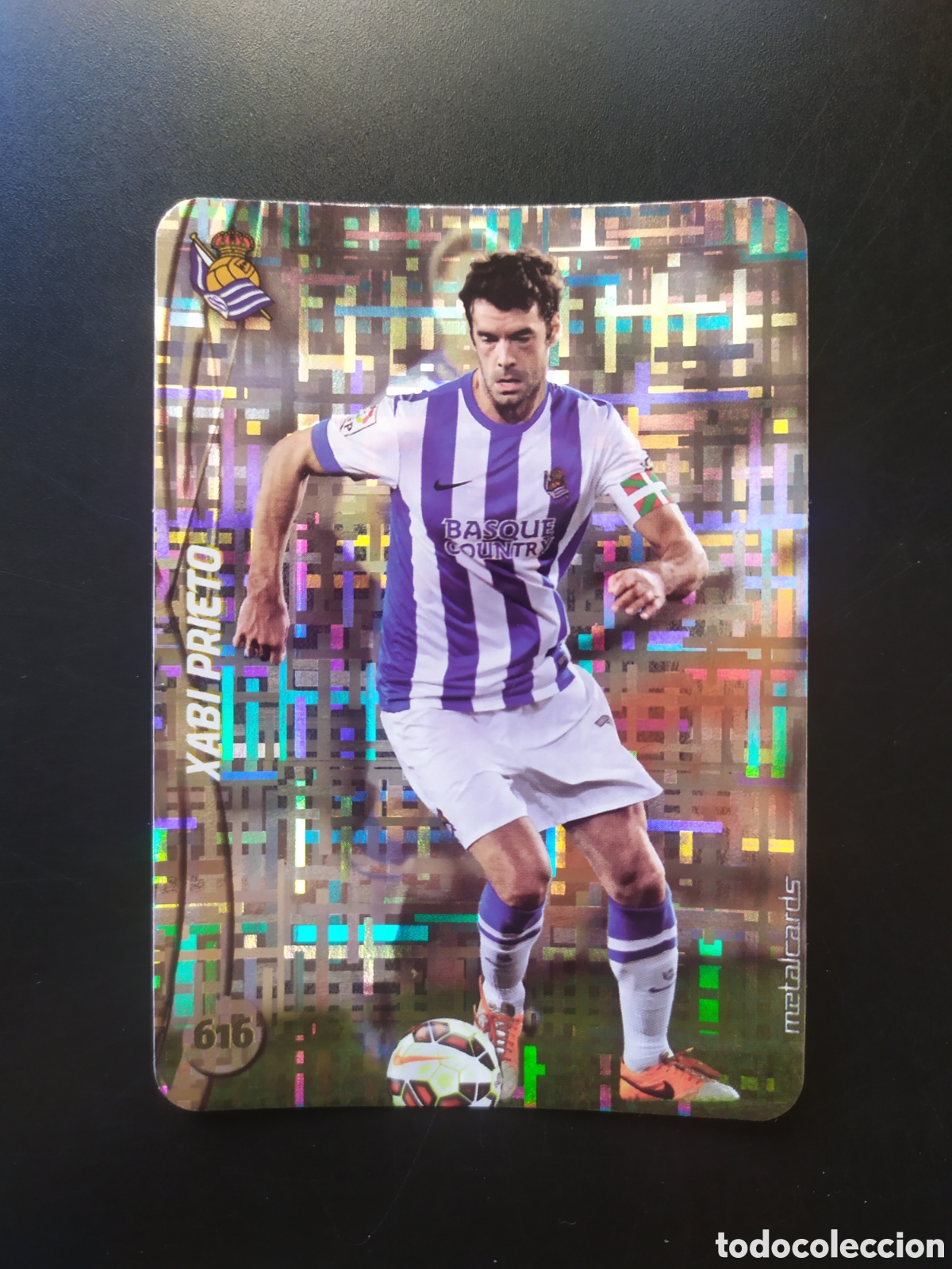 Fu&szlig;ball-Sticker: Mundicromo fichas Liga 2014 2015 14 15 Xabi Prieto top brillo tetris n&deg; 616 Real Sociedad