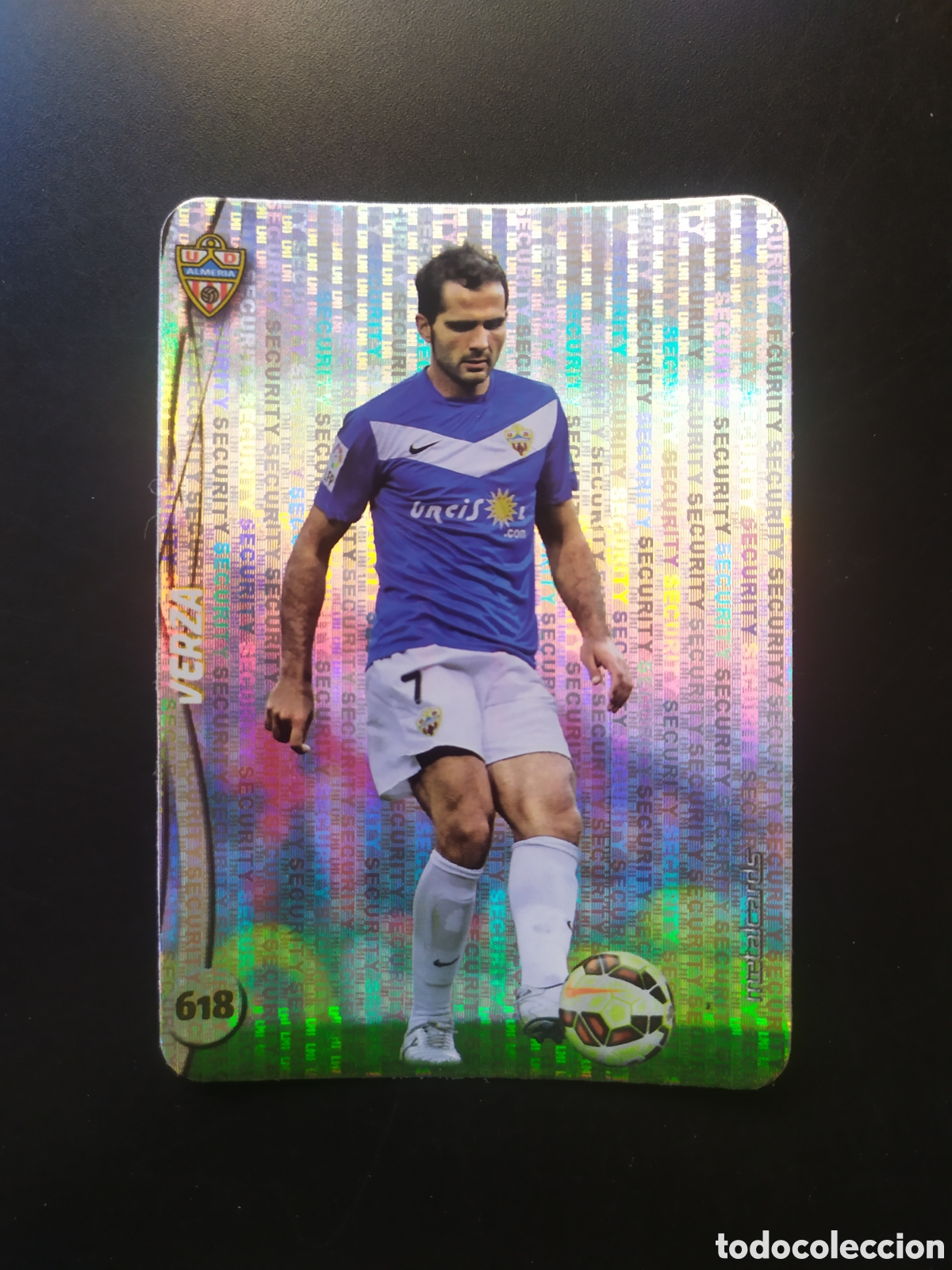 Cromos de F&uacute;tbol: Mundicromo fichas Liga 2014 2015 14 15 Verza top brillo security n&deg; 618 Almeria