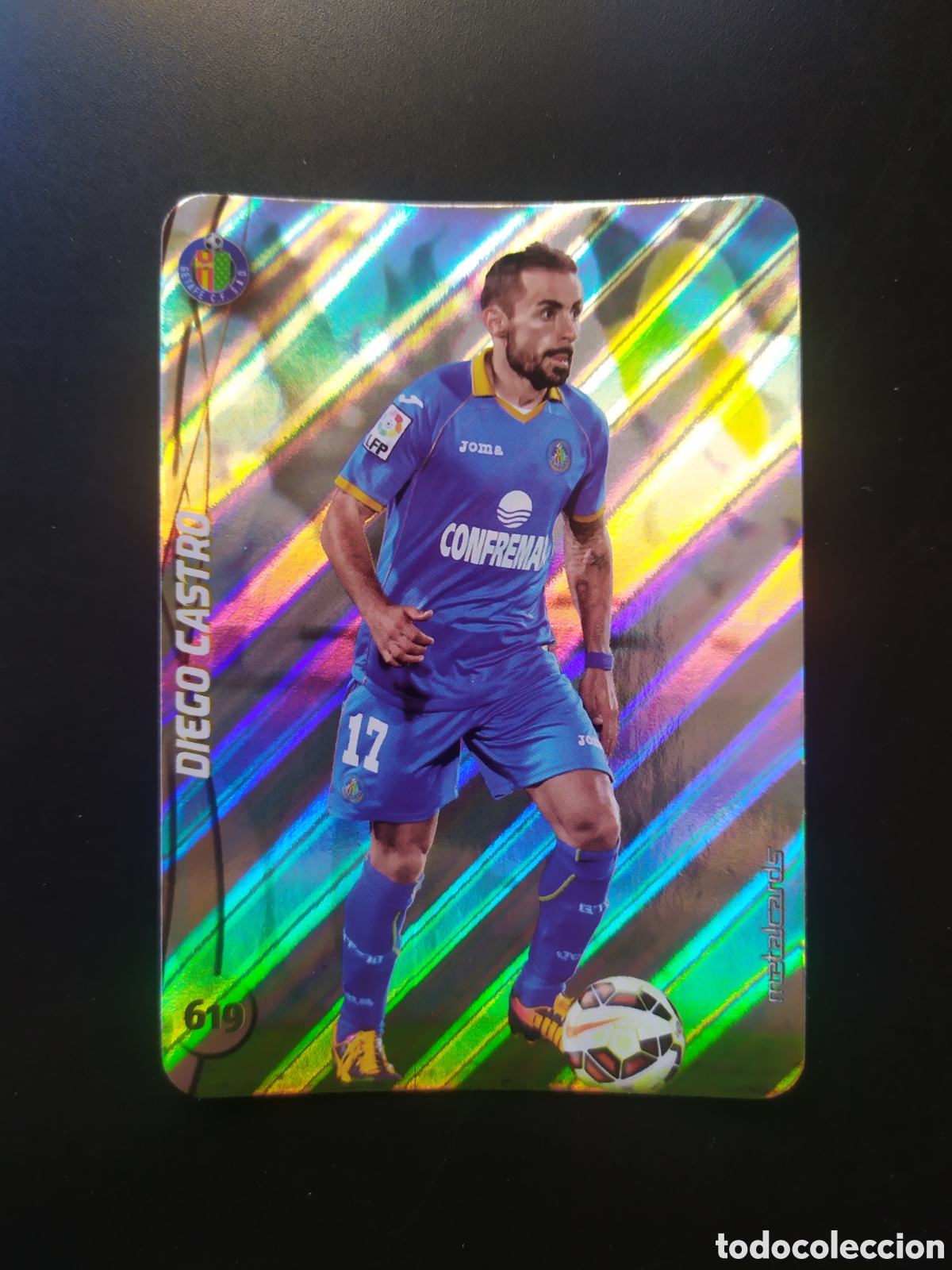 Cromos de F&uacute;tbol: Mundicromo fichas Liga 2014 2015 14 15 Diego Castro top brillo rayas n&deg; 619 Getafe