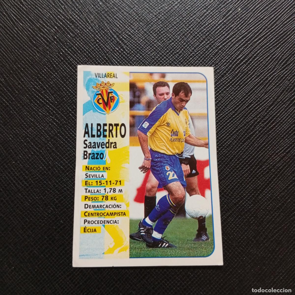 Cromos de F&uacute;tbol: 382 ALBERTO VILLARREAL PANINI 1998 1999 CROMO FUTBOL LIGA 98 99 - SIN PEGAR - A146 PG100