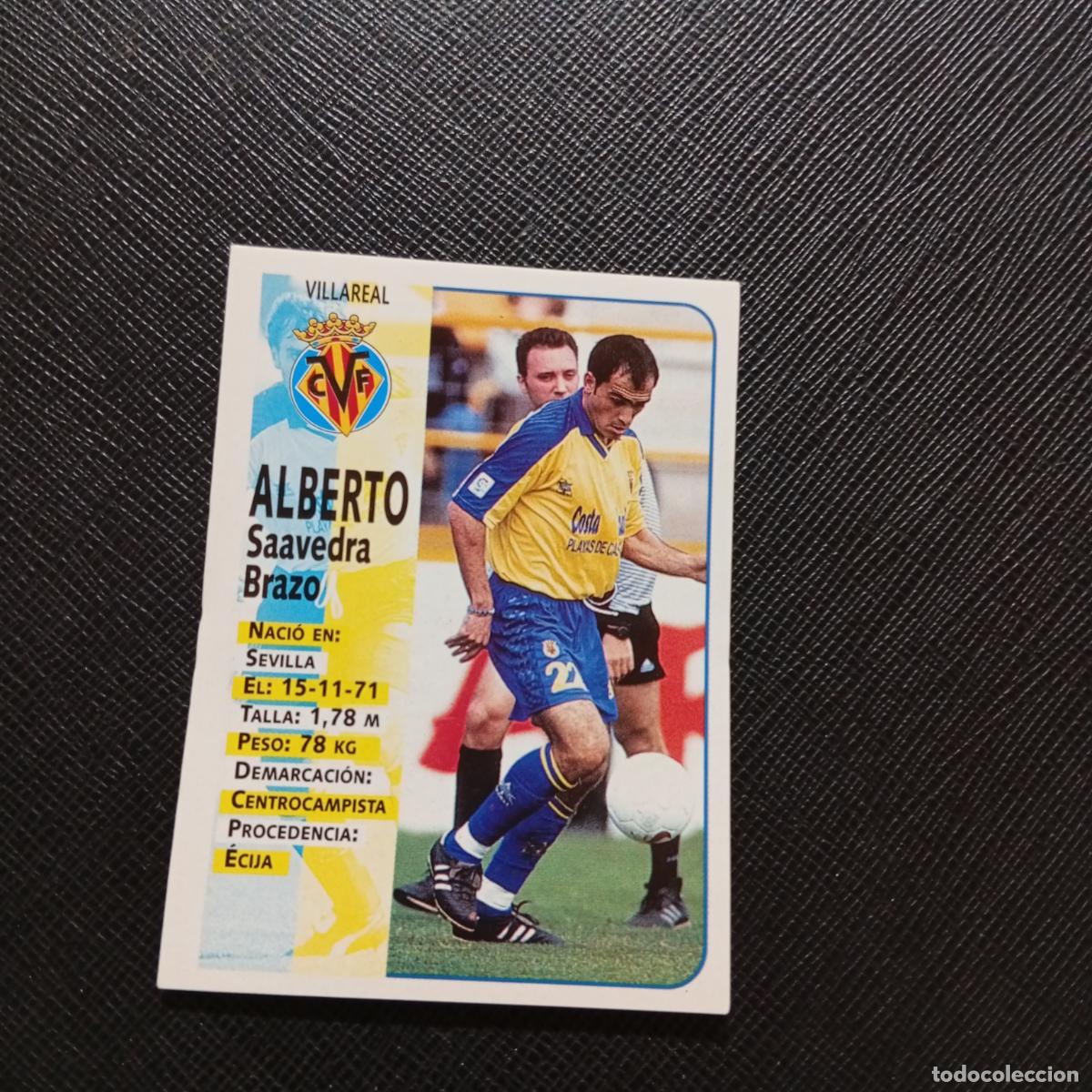 Cromos de F&uacute;tbol: 382 ALBERTO VILLARREAL PANINI 1998 1999 CROMO FUTBOL LIGA 98 99 - SIN PEGAR - A146 PG100 B