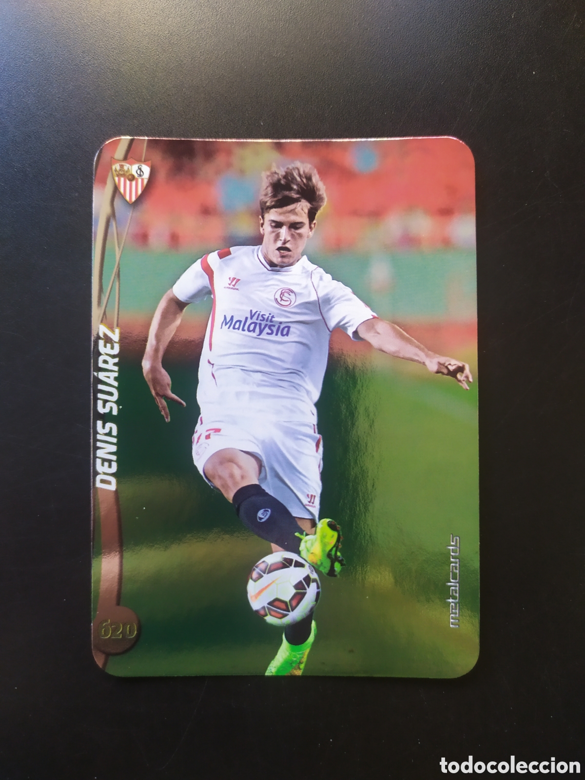 Cromos de F&uacute;tbol: Mundicromo fichas Liga 2014 2015 14 15 Denis Su&aacute;rez top brillo liso n&deg; 620 Sevilla