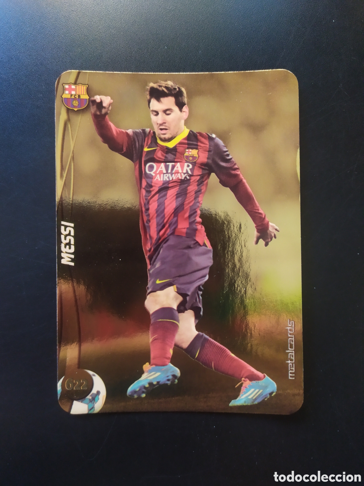 Cromos de Futebol: Mundicromo fichas Liga 2014 2015 14 15 Messi top brillo liso dorado n&deg; 622 Barcelona