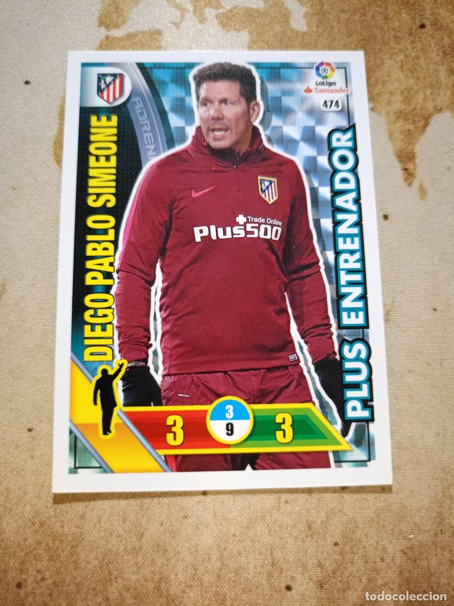 Cromos de Futebol: Plus entrenador 474 DIEGO PABLO SIMEONE Adrenalyn 2016-17