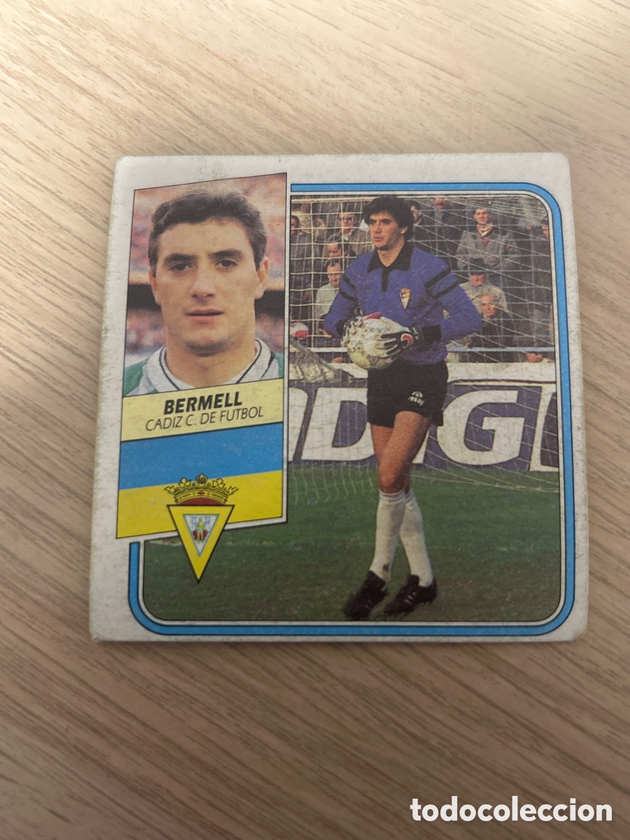 Fu&szlig;ball-Sticker: BERMELL CADIZ C. F. LIGA ESTE 1989 1990 89 90 SIN PEGAR NUNCA PEGADO