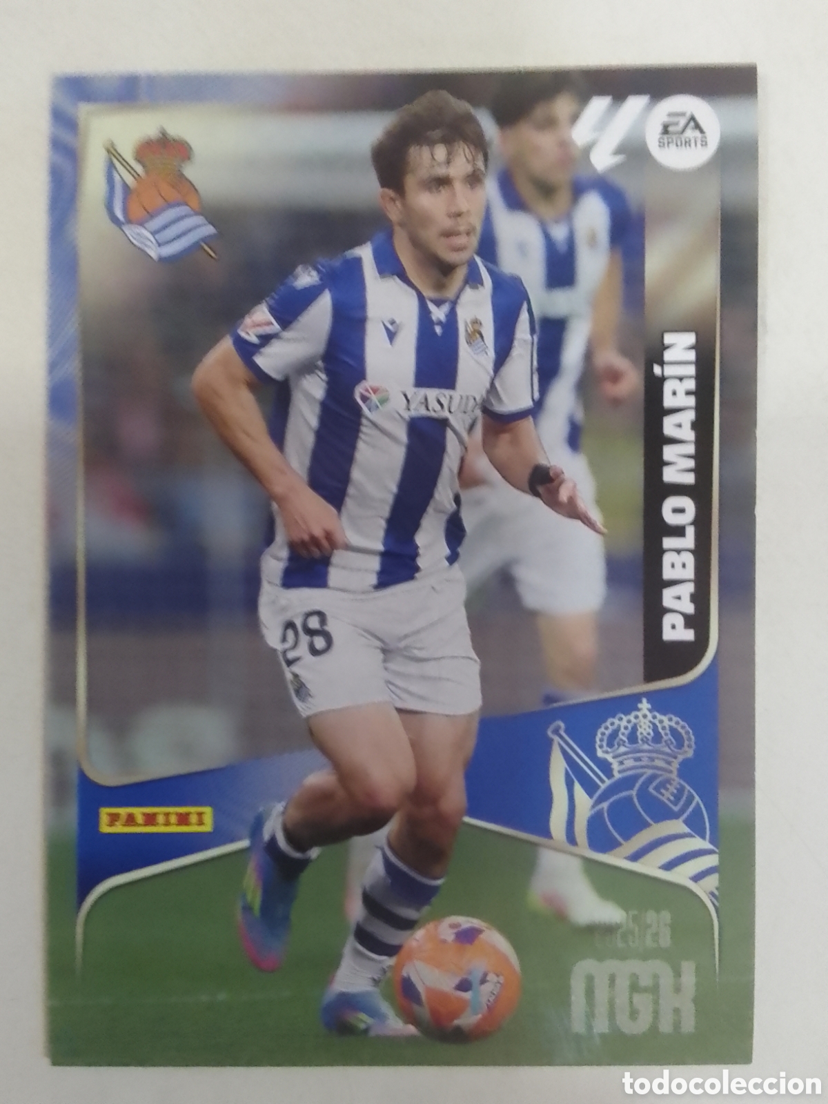 Fu&szlig;ball-Sticker: Megacracks 2025/26 n&deg; 316 Pablo Mar&iacute;n &bull; Real Sociedad.
