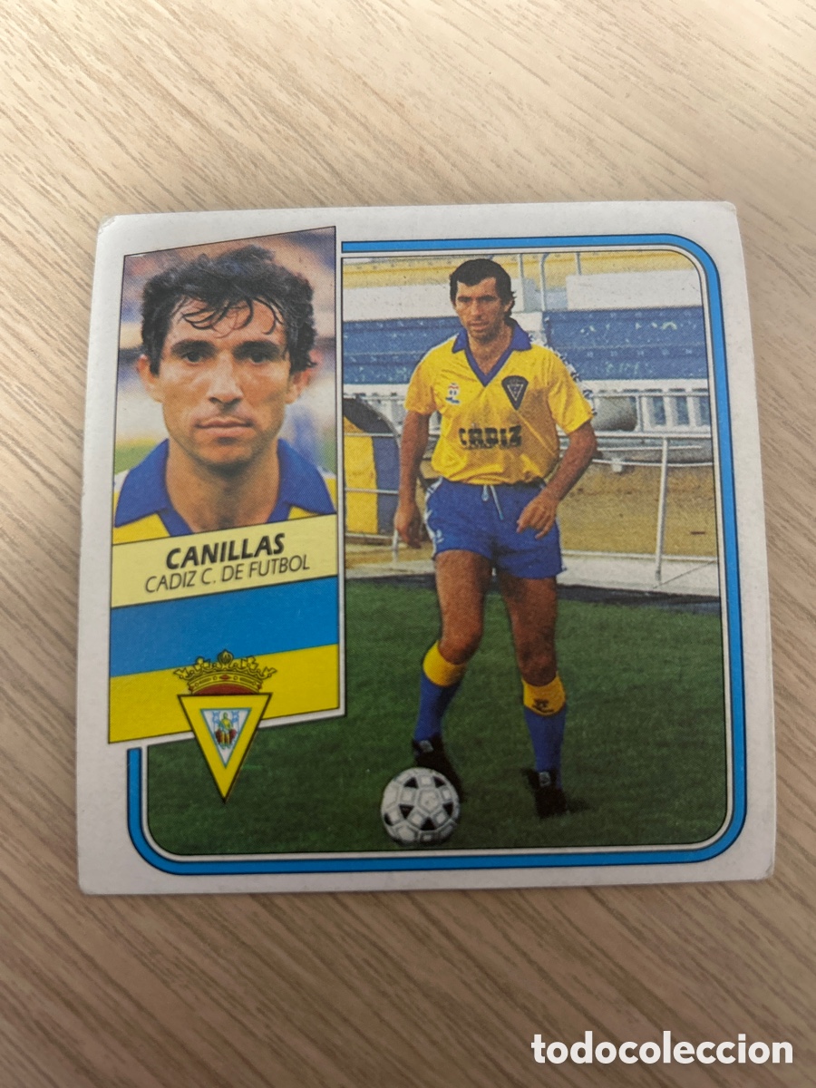 Fu&szlig;ball-Sticker: CANILLAS CADIZ C. F. LIGA ESTE 1989 1990 89 90 SIN PEGAR NUNCA PEGADO