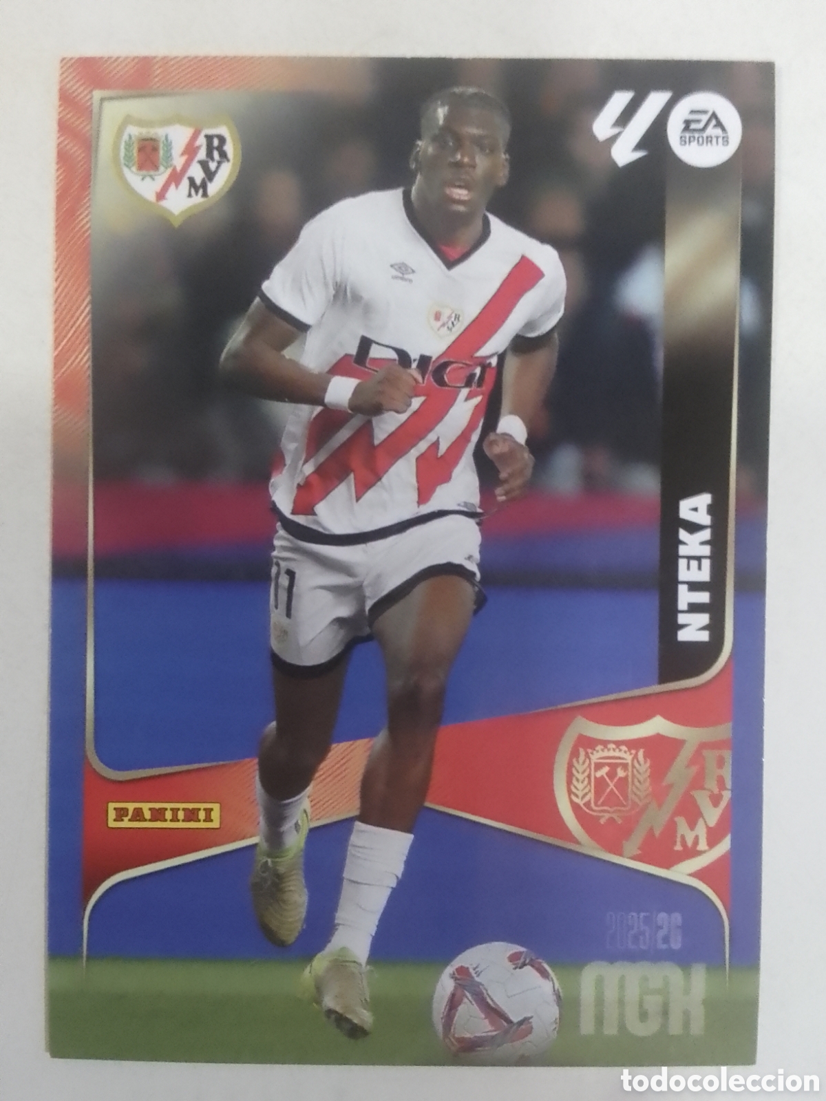 Cromos de F&uacute;tbol: Megacracks 2025/26 n&deg; 302 Nteka &bull; Rayo Vallecano.