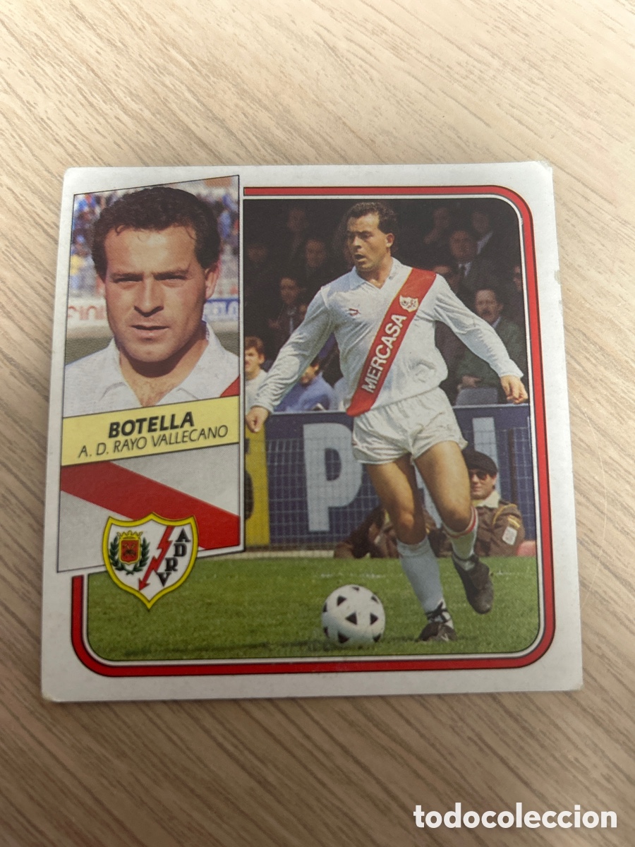 Cromos de F&uacute;tbol: BOTELLA RAYO VALLECANO LIGA ESTE 1989 1990 89 90 NUNCA PEGADO SIN PEGAR