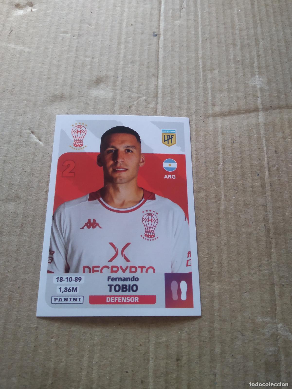 Cromos de F&uacute;tbol: HUR 3 FERNANDO TOBIO HURACAN CROMO FUTBOL ARGENTINO PANINI LIGA ARGENTINA 2024