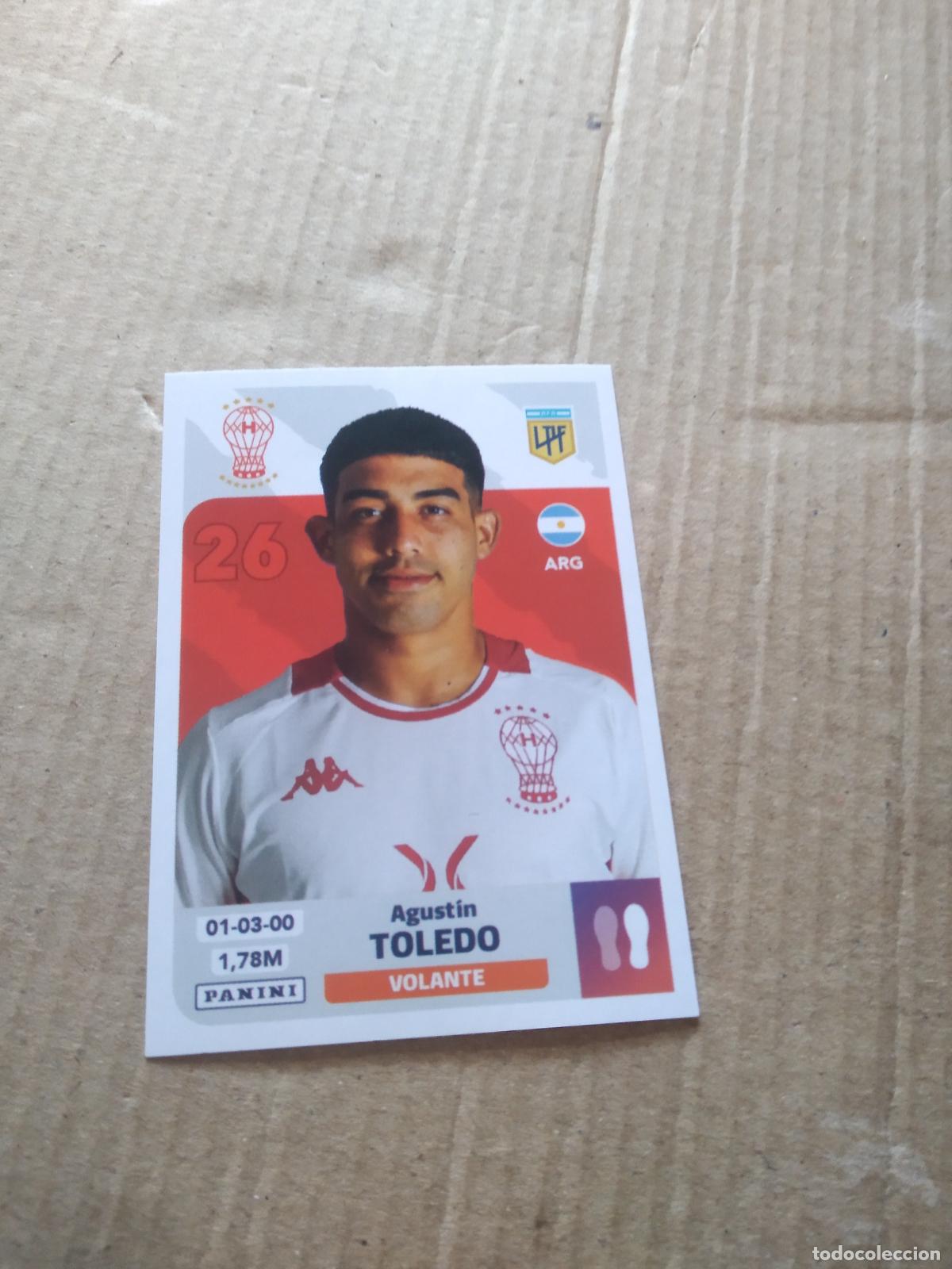 Cromos de F&uacute;tbol: HUR 11 AGUSTIN TOLEDO HURACAN CROMO FUTBOL ARGENTINO PANINI LIGA ARGENTINA 2024