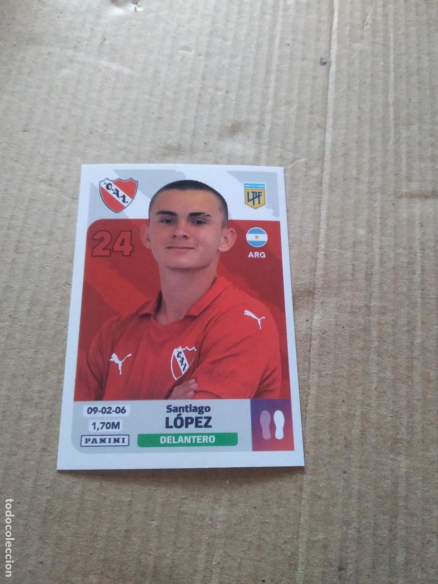 Cromos de f&uacute;tbol: IND 15 SANTIAGO LOPEZ INDEPENDIENTE CROMO FUTBOL ARGENTINO PANINI LIGA ARGENTINA 2024