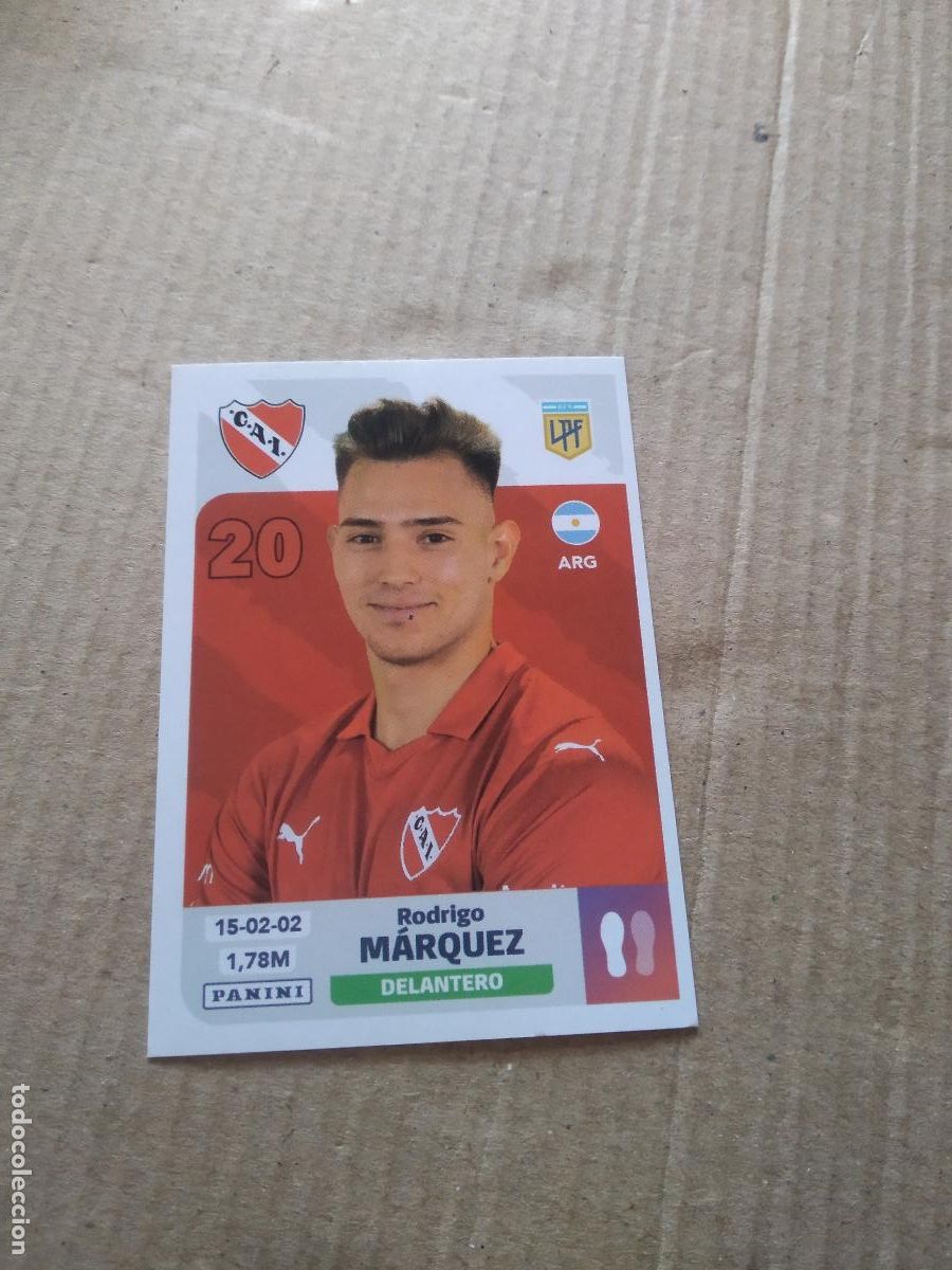 Cromos de F&uacute;tbol: IND 17 RODRIGO MARQUEZ INDEPENDIENTE CROMO FUTBOL ARGENTINO PANINI LIGA ARGENTINA 2024