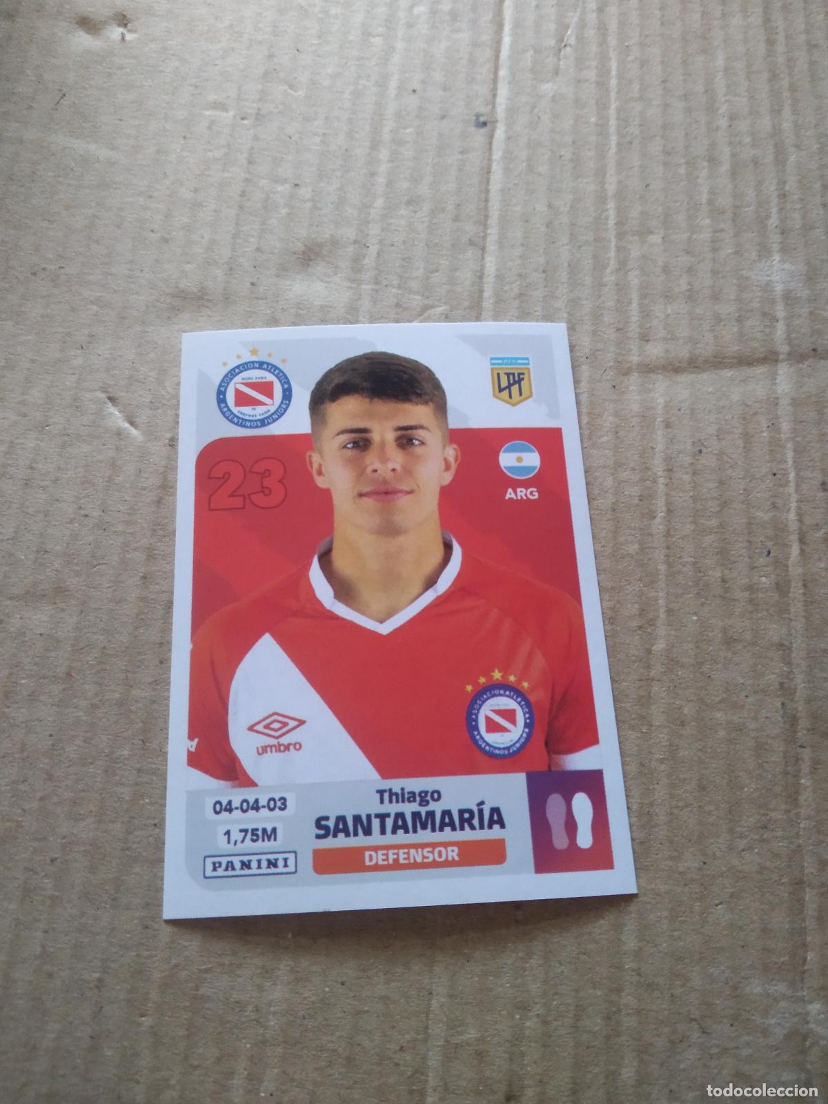 Cromos de F&uacute;tbol: ARJ 5 THIAGO SANTAMARIA ARGENTINOS JUNIORS CROMO FUTBOL ARGENTINO PANINI LIGA ARGENTINA 2024