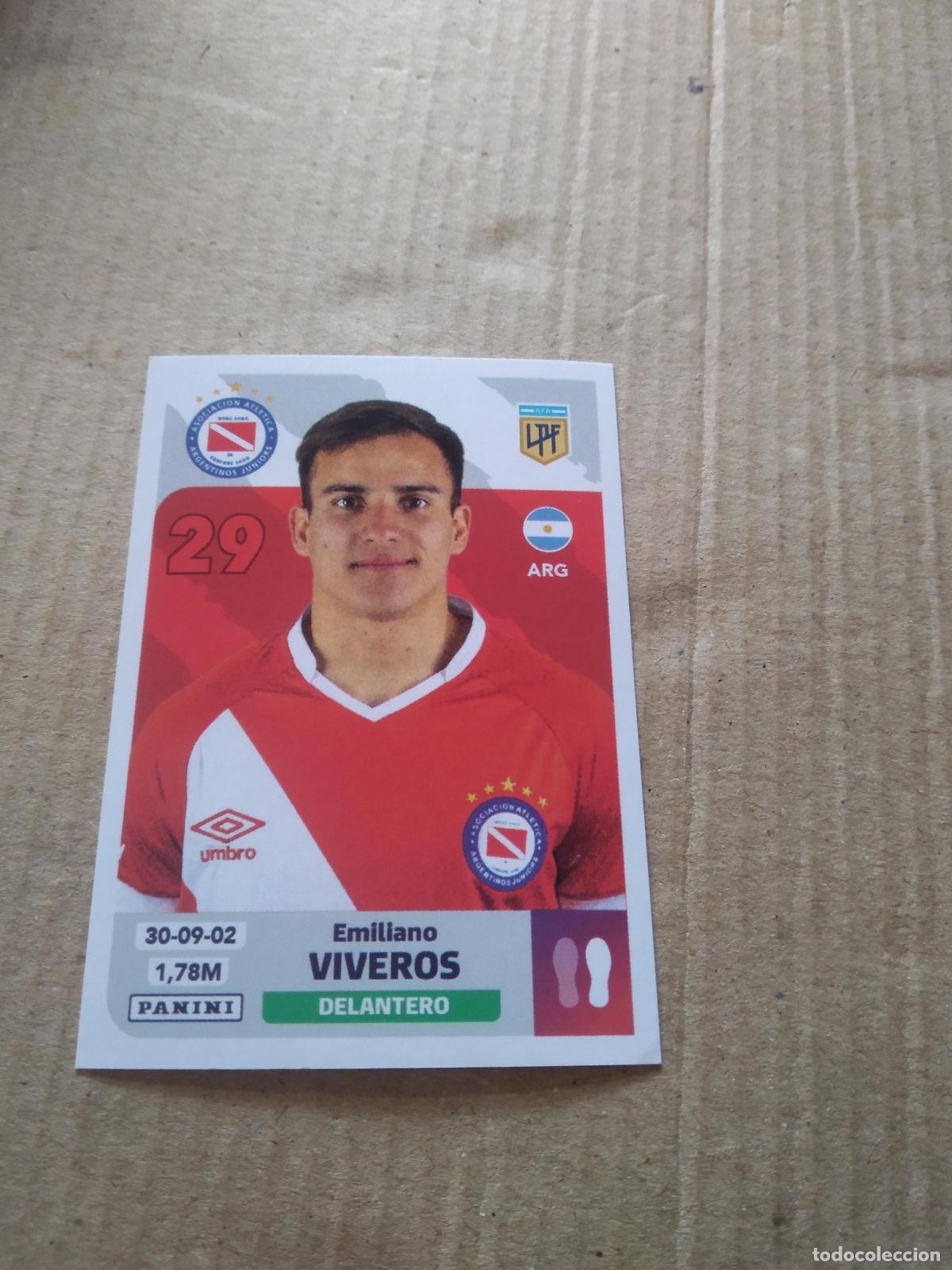 Cromos de F&uacute;tbol: ARJ 17 EMILIANO VIVEROS ARGENTINOS JUNIORS CROMO FUTBOL ARGENTINO PANINI LIGA ARGENTINA 2024