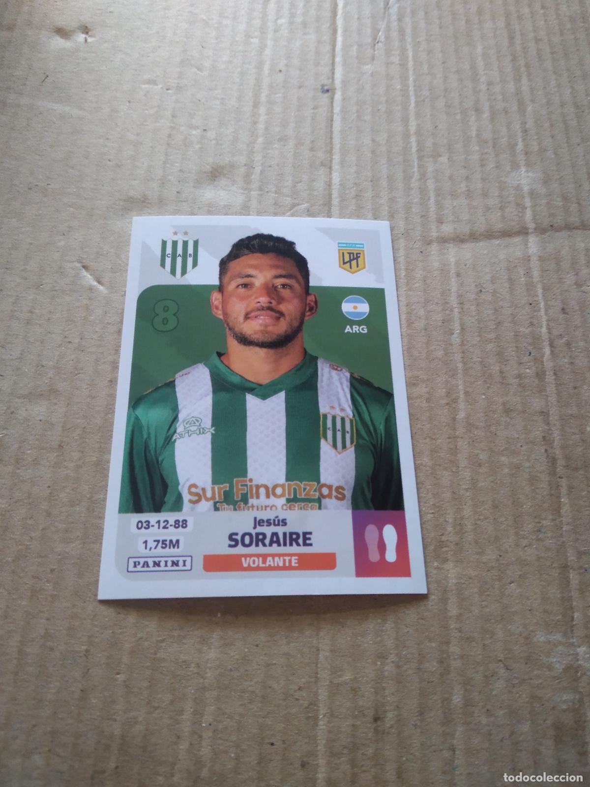 Cromos de F&uacute;tbol: BAN 8 JESUS SORAIRE BANFIELD CROMO FUTBOL ARGENTINO PANINI LIGA ARGENTINA 2024