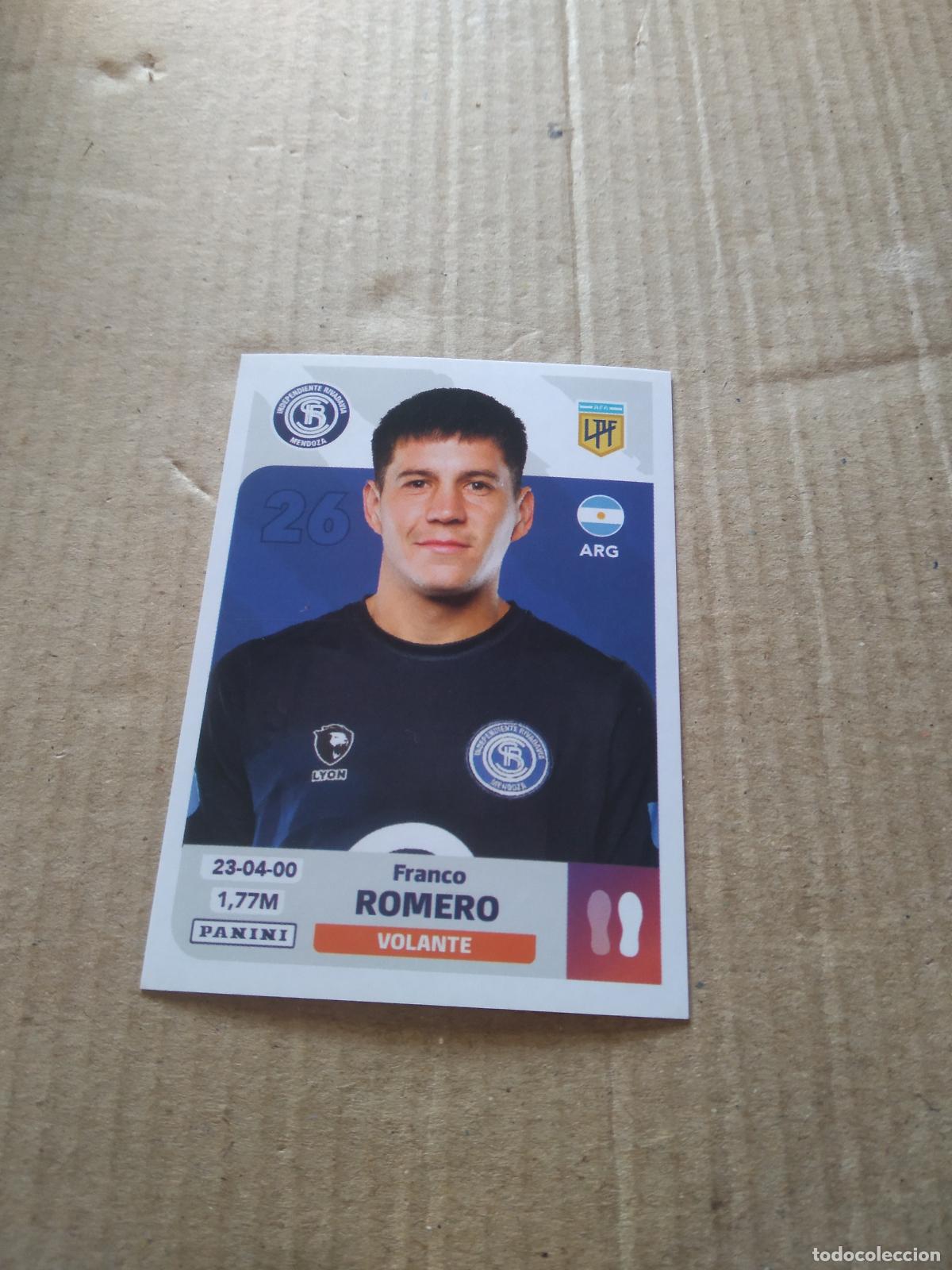 Cromos de F&uacute;tbol: IRM 9 FRANCO ROMERO INDEPENDIENTE RIVADAVIA CROMO FUTBOL ARGENTINO PANINI LIGA ARGENTINA 2024