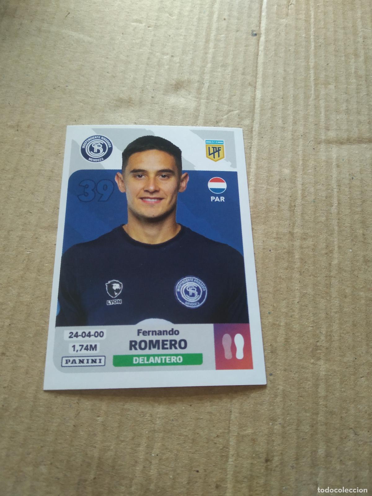 Cromos de F&uacute;tbol: IRM 17 FERNANDO ROMERO INDEPENDIENTE RIVADAVIA CROMO FUTBOL ARGENTINO PANINI LIGA ARGENTINA 2024