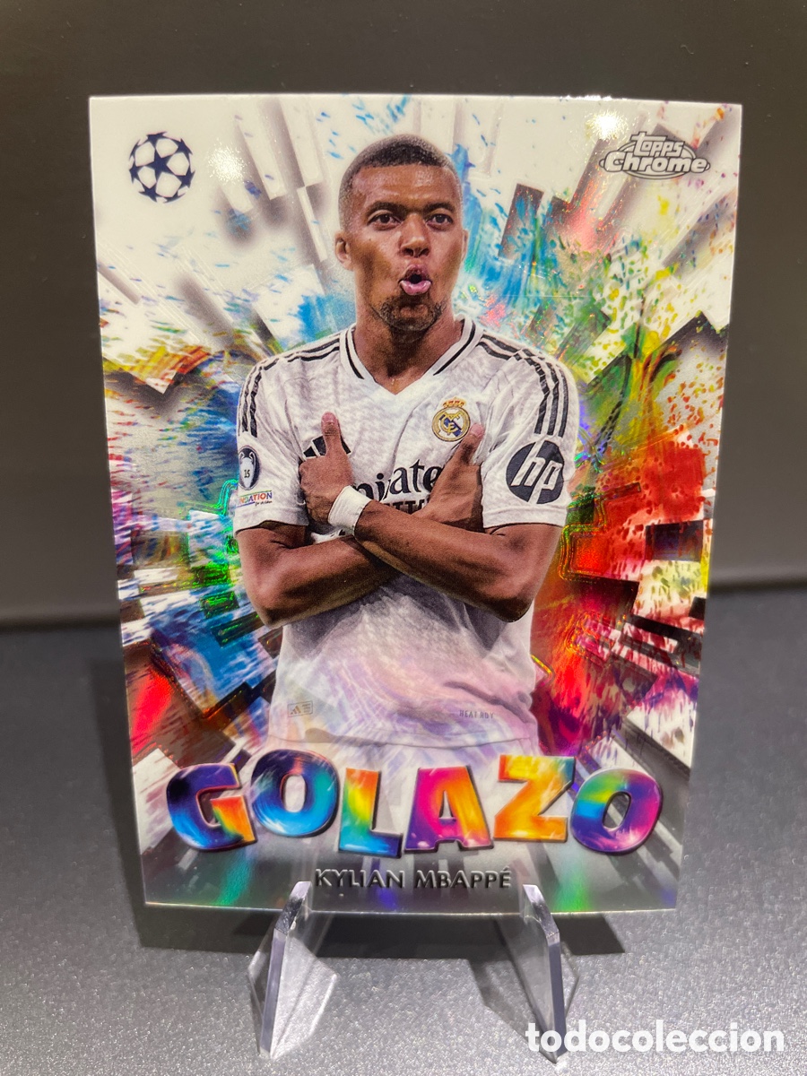 Cromos de F&uacute;tbol: Kylian Mbappe GZ-21 Golazo Topps Chrome 2024-25 Real Madrid