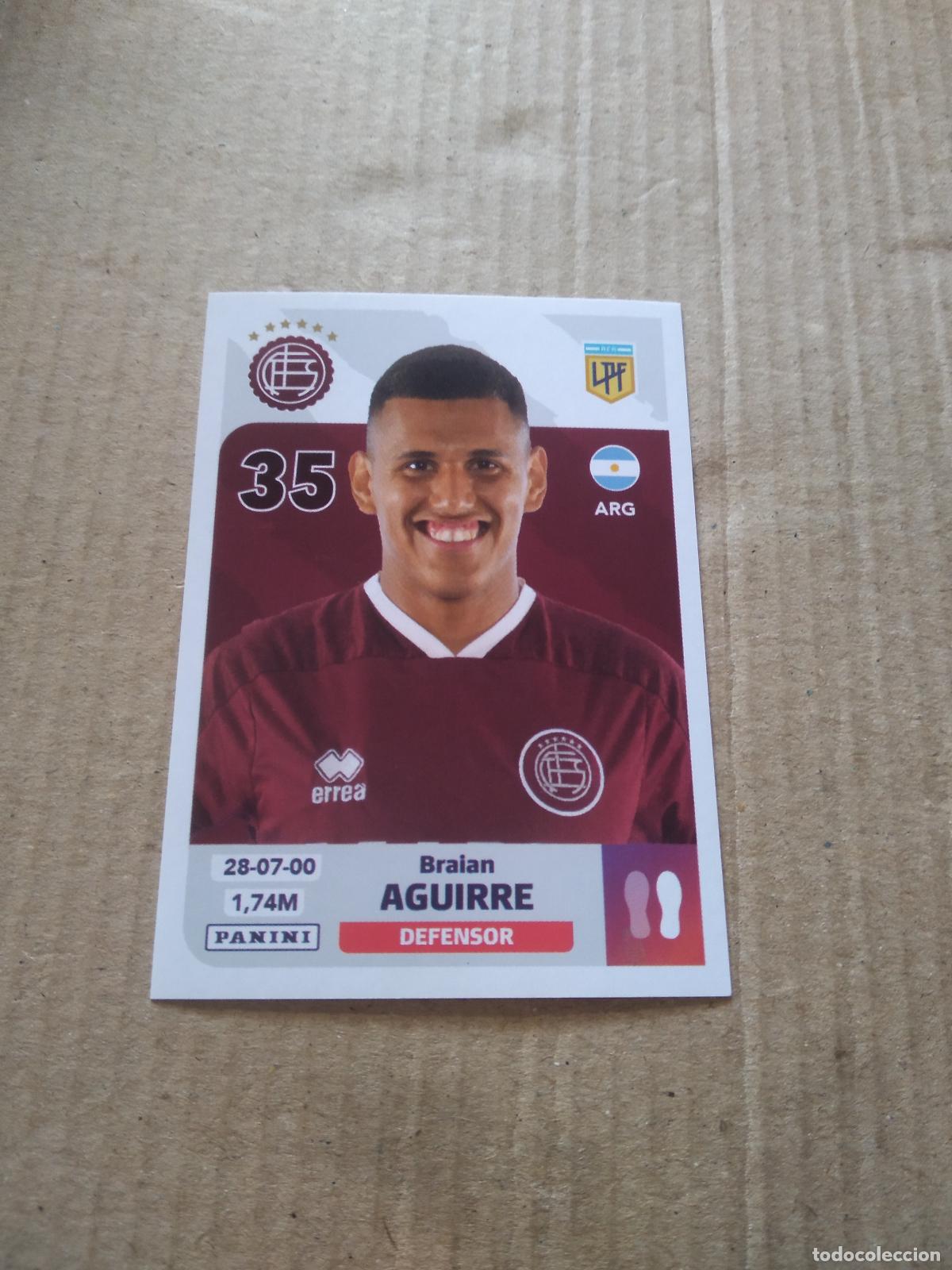 Cromos de F&uacute;tbol: LAN 7 BRAIAN AGUIRRE LANUS CROMO FUTBOL ARGENTINO PANINI LIGA ARGENTINA 2024