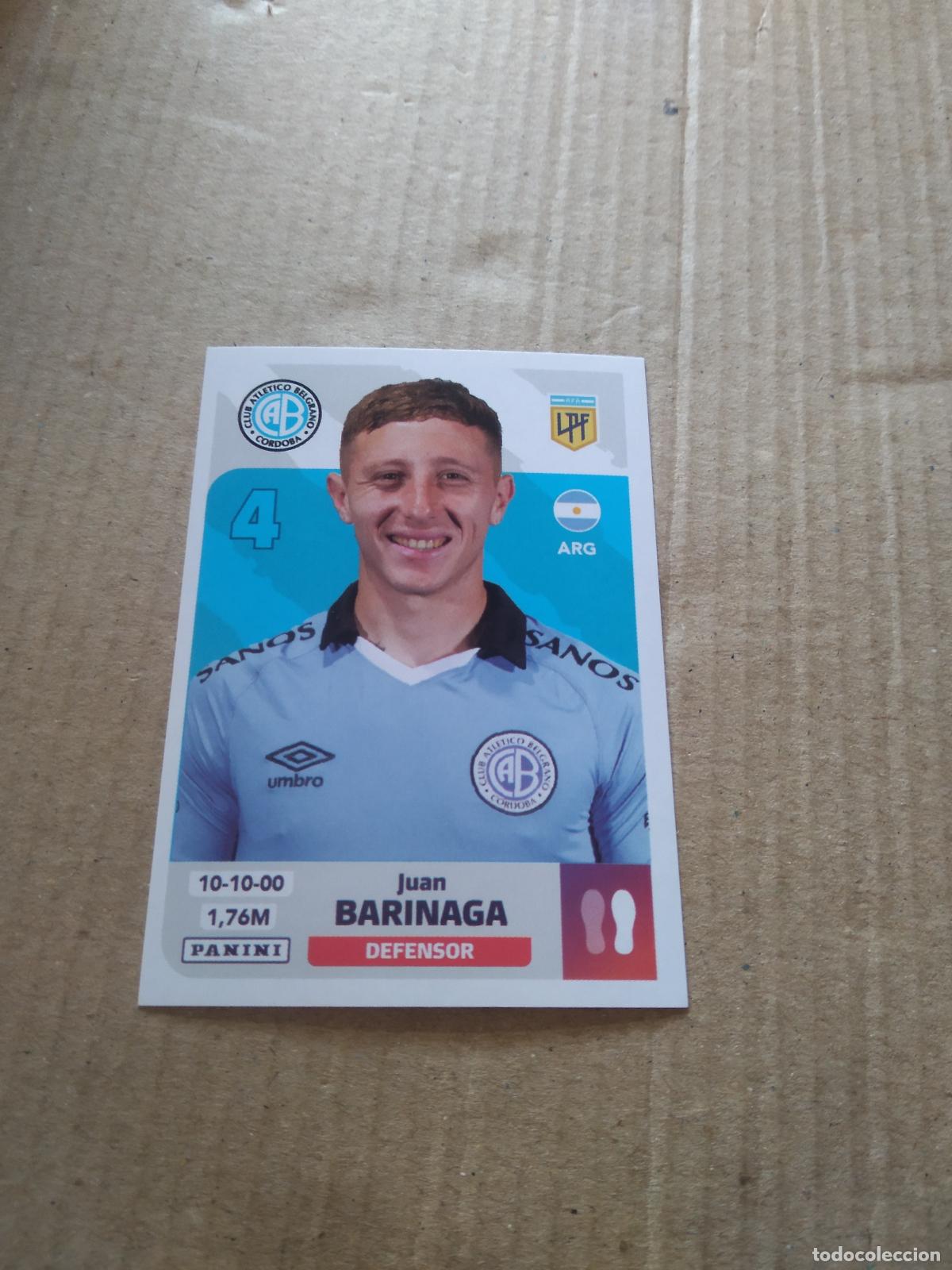 Cromos de F&uacute;tbol: BEL 6 JUAN BARINAGA BELGRANO CROMO FUTBOL ARGENTINO PANINI LIGA ARGENTINA 2024
