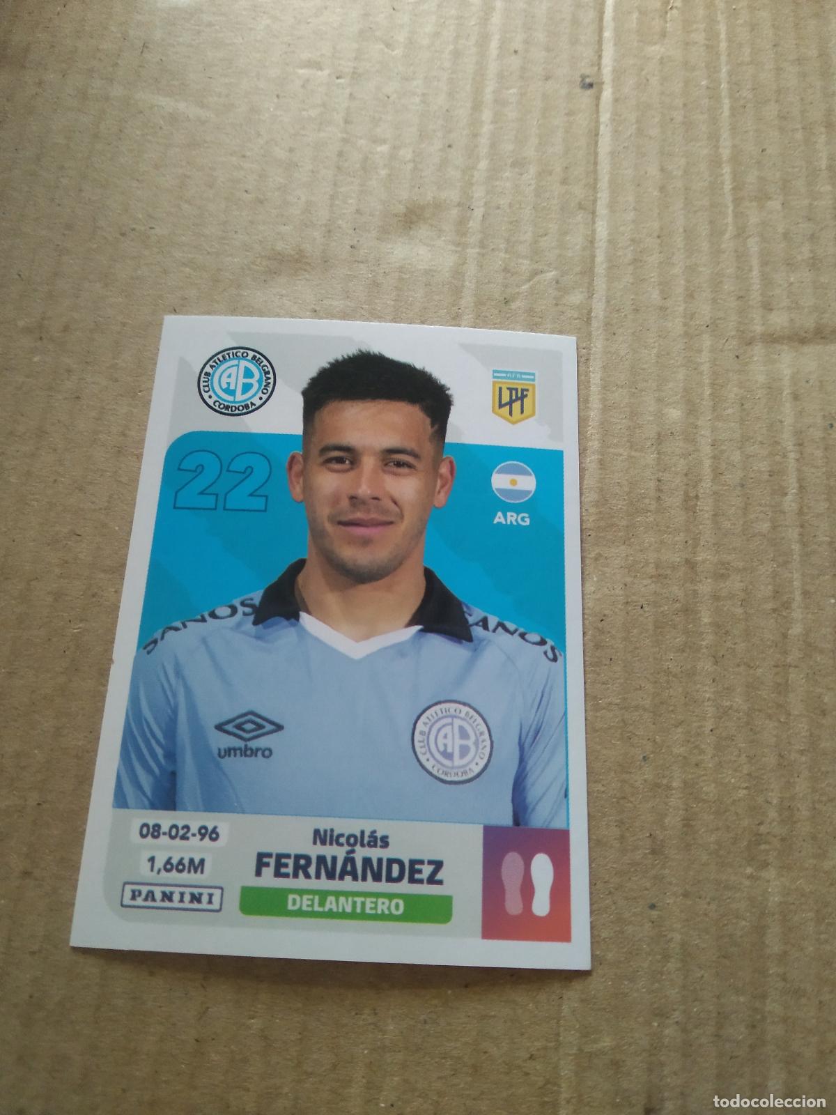 Cromos de F&uacute;tbol: BEL 17 NICOLAS FERNANDEZ BELGRANO CROMO FUTBOL ARGENTINO PANINI LIGA ARGENTINA 2024