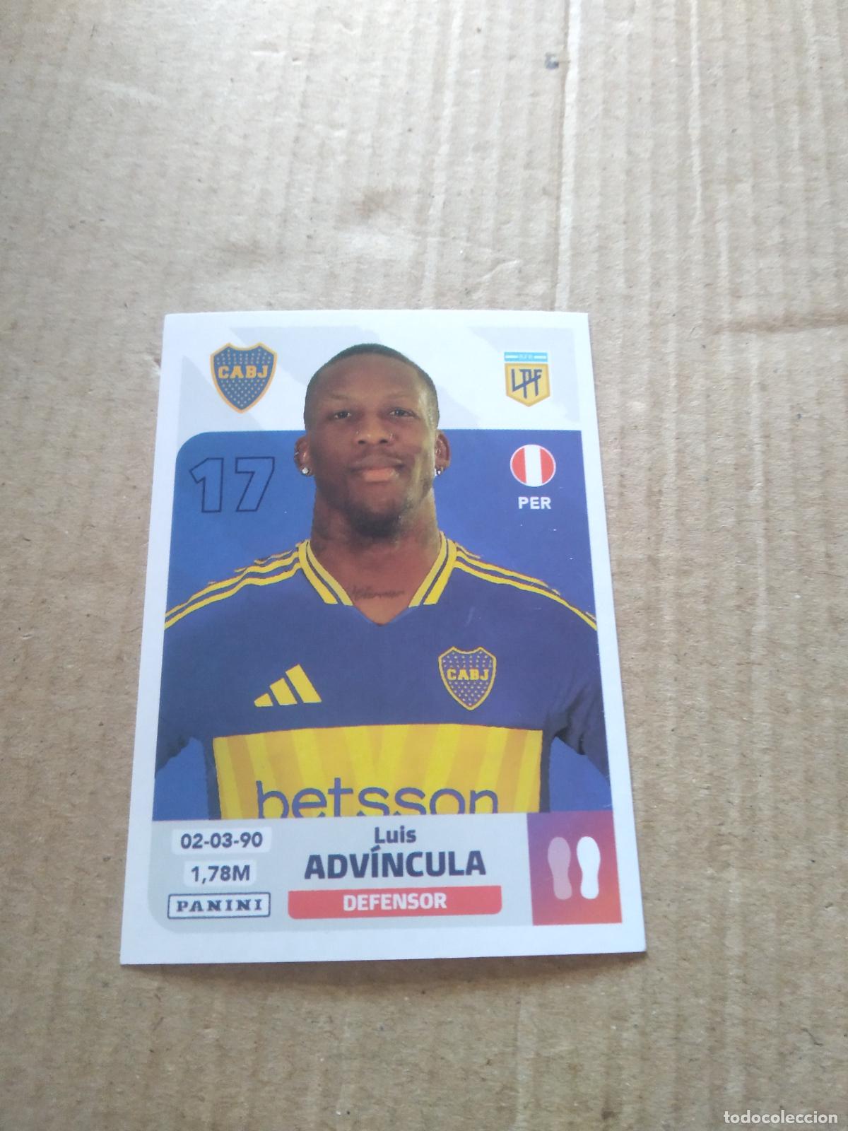Cromos de F&uacute;tbol: BOC 5 LUIS ADVINCULA BOCA JUNIORS CROMO FUTBOL ARGENTINO PANINI LIGA ARGENTINA 2024