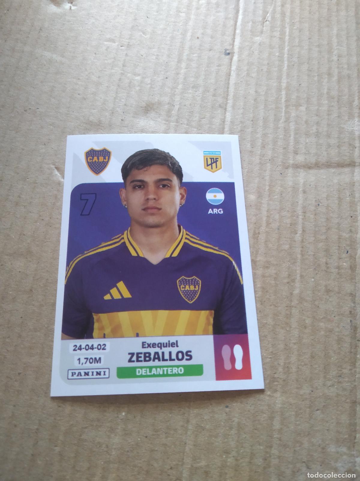 Cromos de F&uacute;tbol: BOC 13 EXEQUIEL ZEBALLOS BOCA JUNIORS CROMO FUTBOL ARGENTINO PANINI LIGA ARGENTINA 2024