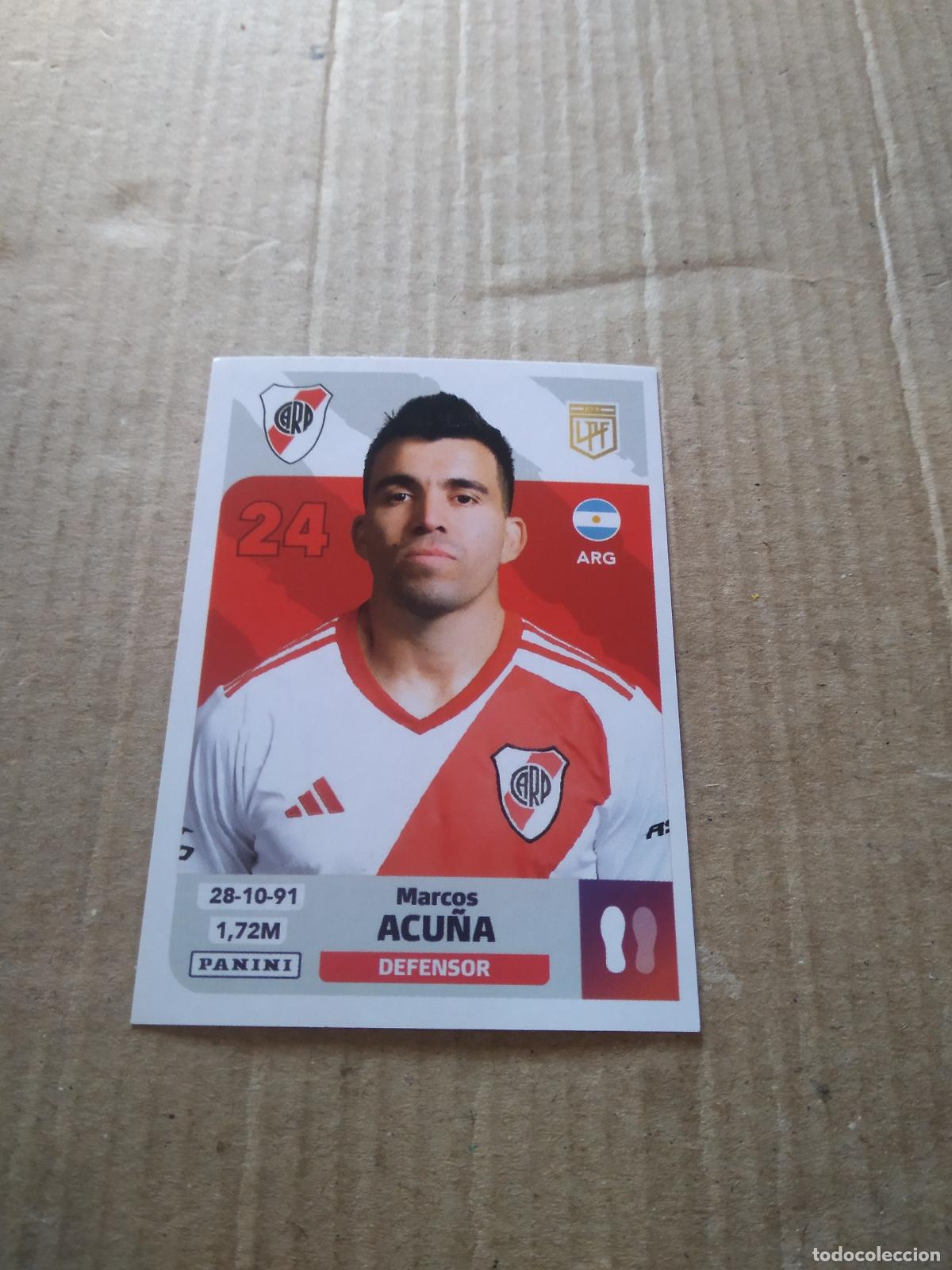Cromos de F&uacute;tbol: RIV 7 MARCOS ACU&Ntilde;A RIVER PLATE CROMO FUTBOL ARGENTINO PANINI LIGA ARGENTINA 2024