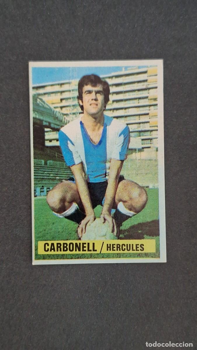 Cromos de F&uacute;tbol: L2 CARBONELL HERCULES C. F. COLOCA LIGA ESTE 1974 1975 74 75 DESPEGADO RECUPERADO