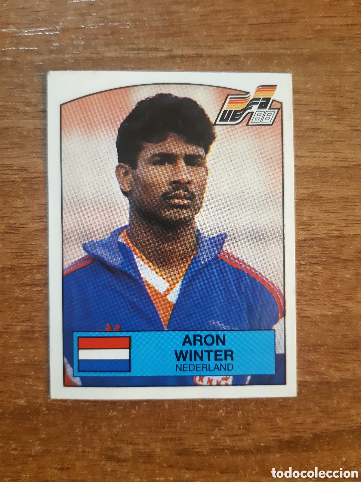Fu&szlig;ball-Sticker: N&deg;222 ARON WINTER NEDERLAND HOLANDA EURO 88 PANINI EUROCOPA ALEMANIA 1988. NUNCA PEGADO