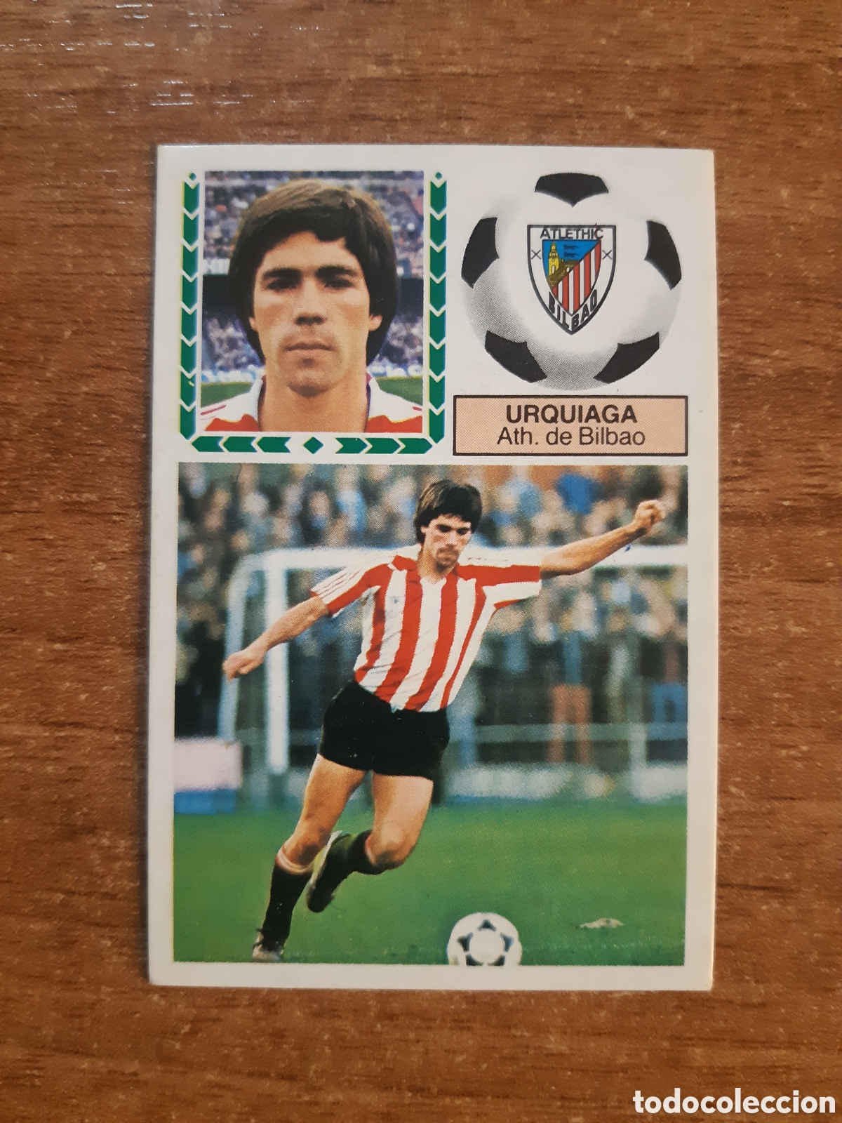 Cromos de F&uacute;tbol: Urquiaga (Athletic Bilbao) liga 83-84 ESTE. Nunca pegado, sin pegar