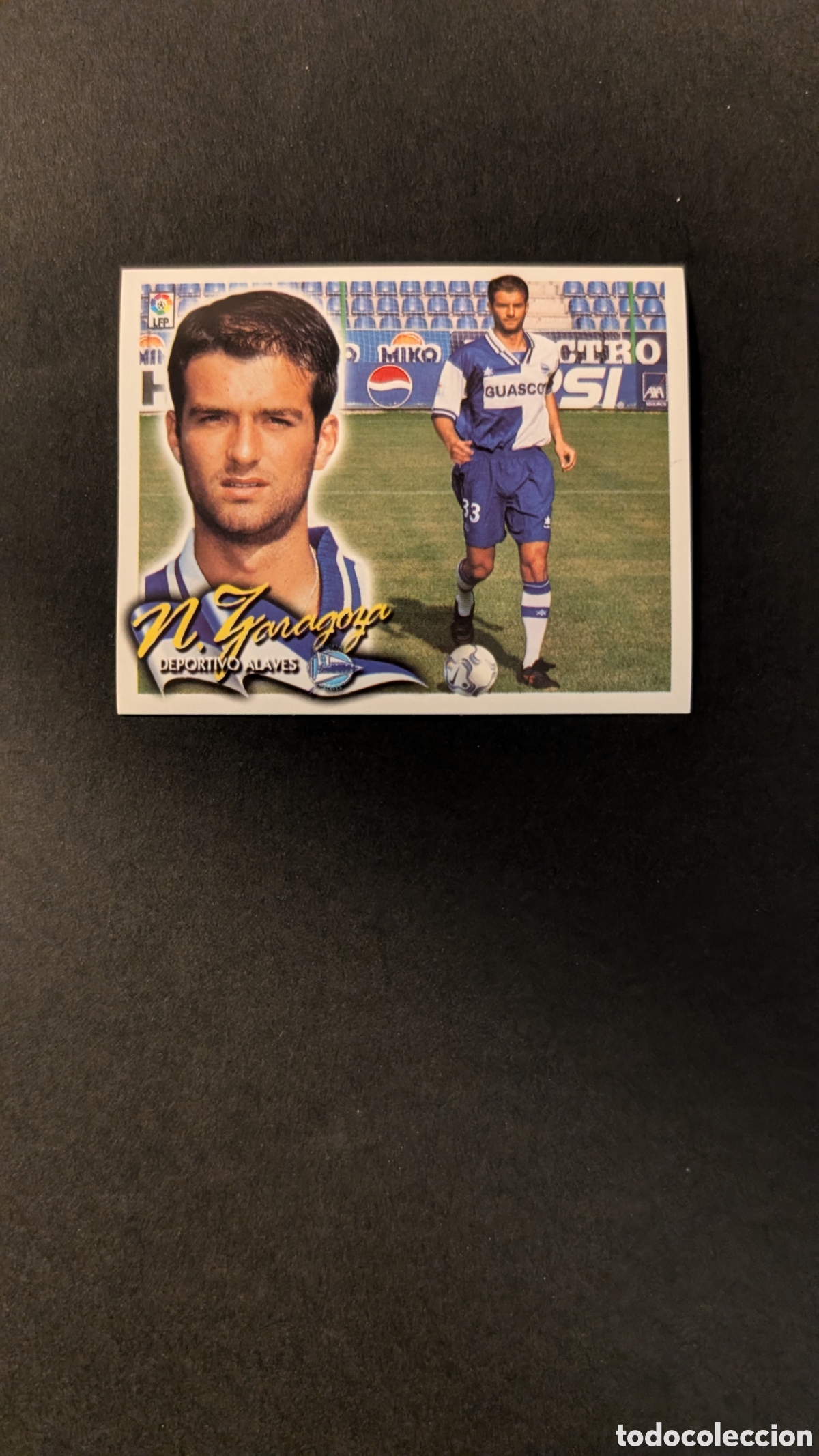 Fu&szlig;ball-Sticker: L5 NACHO ZARAGOZA ALAVES FICHAJE 14 LIGA ESTE 2000/01 00 01 NUNCA PEGADO SIN PEGAR