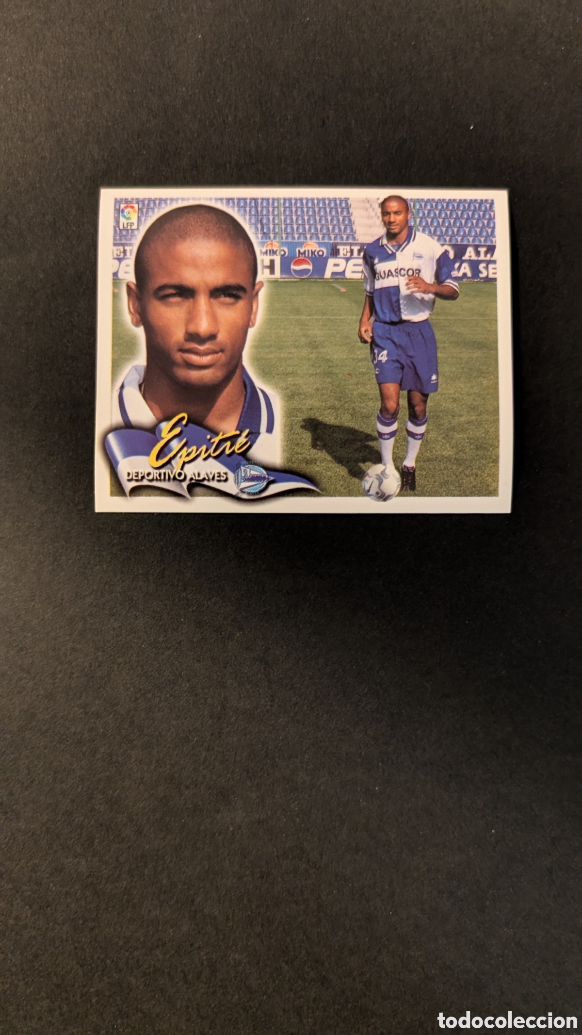 Fu&szlig;ball-Sticker: L5 EPITIE ALAVES FICHAJE 18 LIGA ESTE 2000/01 00 01 NUNCA PEGADO SIN PEGAR