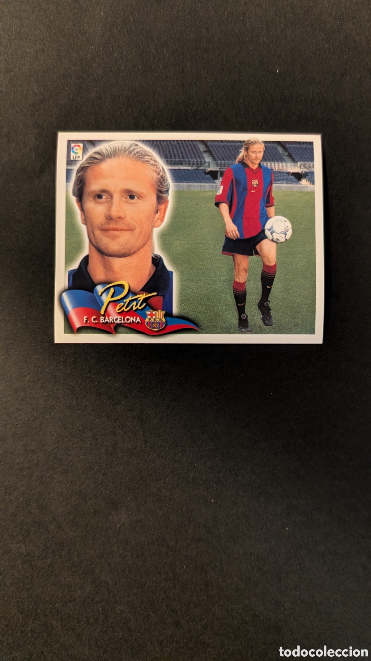 Fu&szlig;ball-Sticker: L5 PETIT BARCELONA FICHAJE 21 LIGA ESTE 2000/01 00 01 NUNCA PEGADO SIN PEGAR