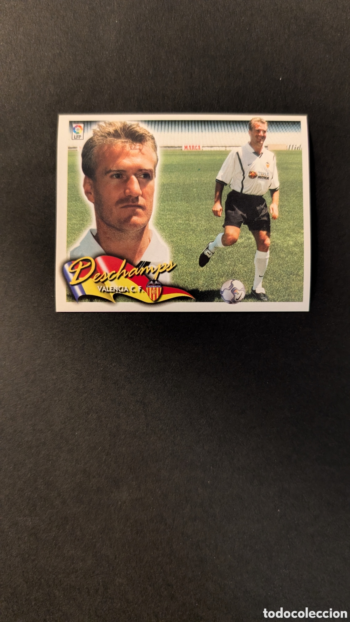Fu&szlig;ball-Sticker: L5 DESCHAMPS VALENCIA FICHAJE 26 LIGA ESTE 2000/01 00 01 NUNCA PEGADO SIN PEGAR