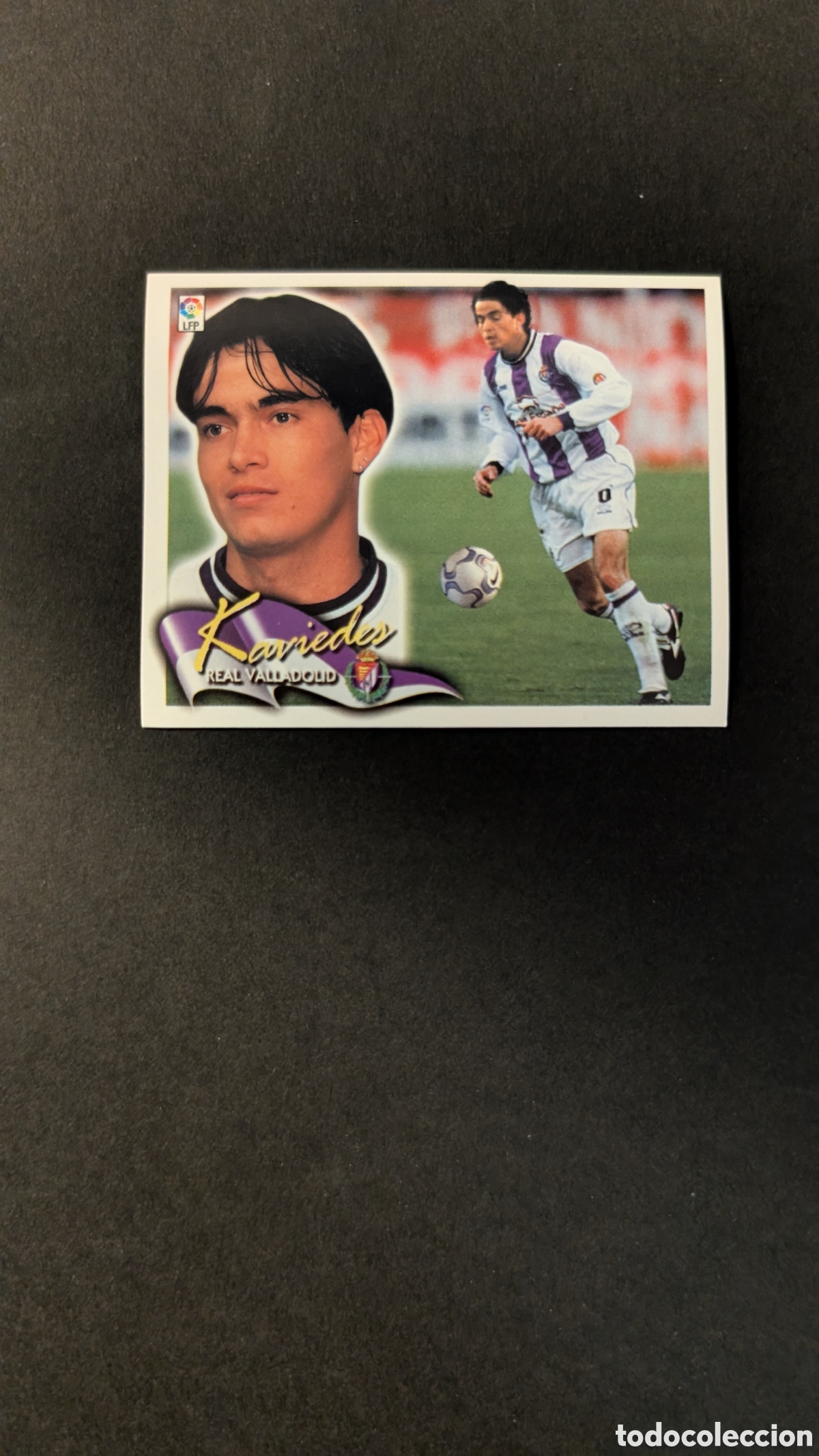 Fu&szlig;ball-Sticker: L5 KAVIEDES VALLADOLID FICHAJE 27 LIGA ESTE 2000/01 00 01 NUNCA PEGADO SIN PEGAR