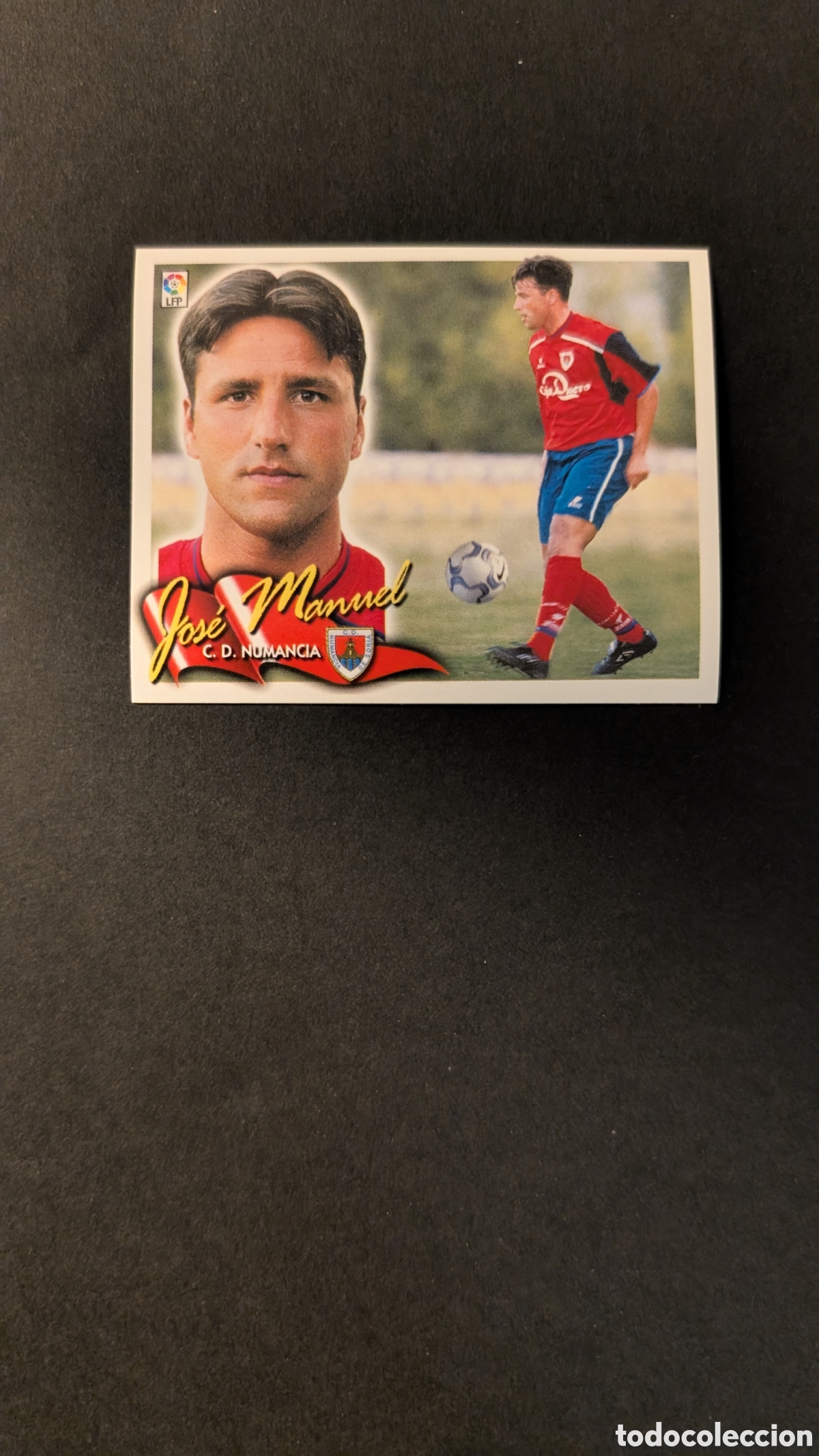 Fu&szlig;ball-Sticker: L5 JOSE MANUEL NUMANCIA FICHAJE 32 LIGA ESTE 2000/01 00 01 NUNCA PEGADO SIN PEGAR