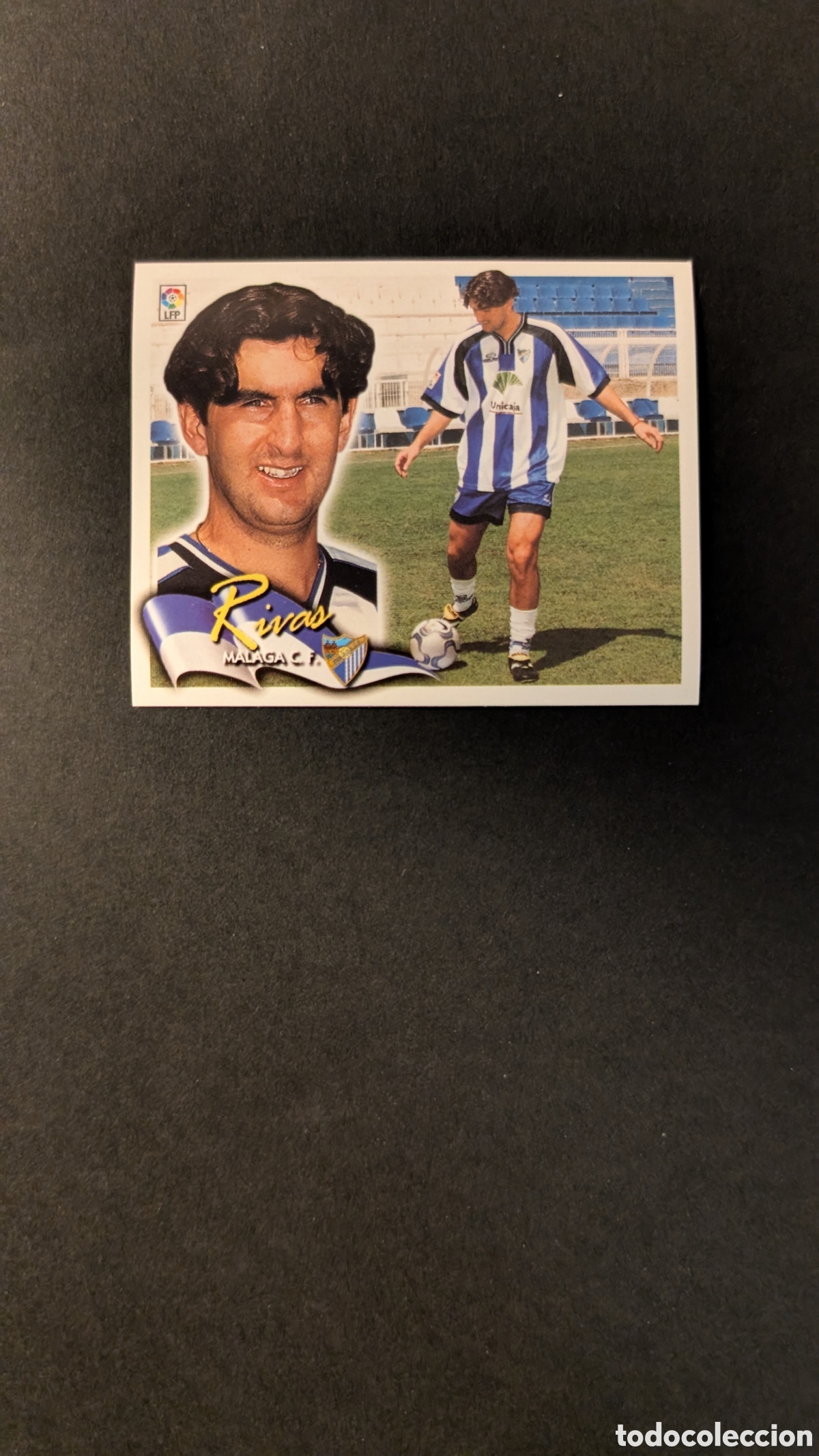Fu&szlig;ball-Sticker: L5 RIVAS MALAGA FICHAJE 35 LIGA ESTE 2000/01 00 01 NUNCA PEGADO SIN PEGAR