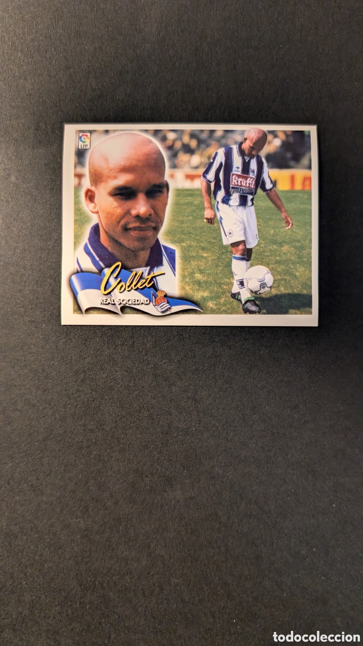 Fu&szlig;ball-Sticker: L5 COLLET REAL SOCIEDAD COLOCA LIGA ESTE 2000/01 00 01 NUNCA PEGADO SIN PEGAR