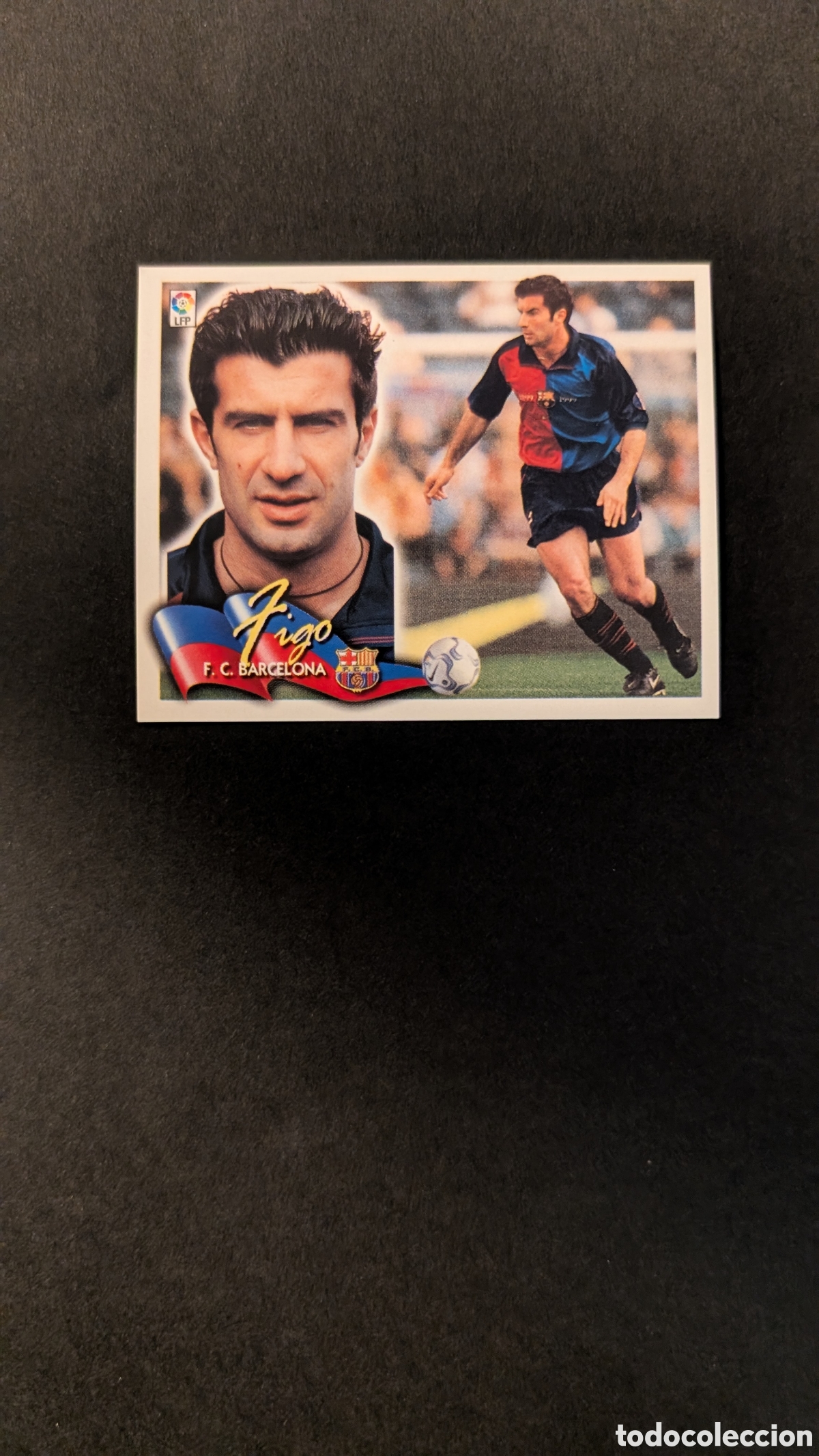 Fu&szlig;ball-Sticker: L5 FIGO BAJA BARCELONA LIGA ESTE 2000/01 00 01 NUNCA PEGADO SIN PEGAR