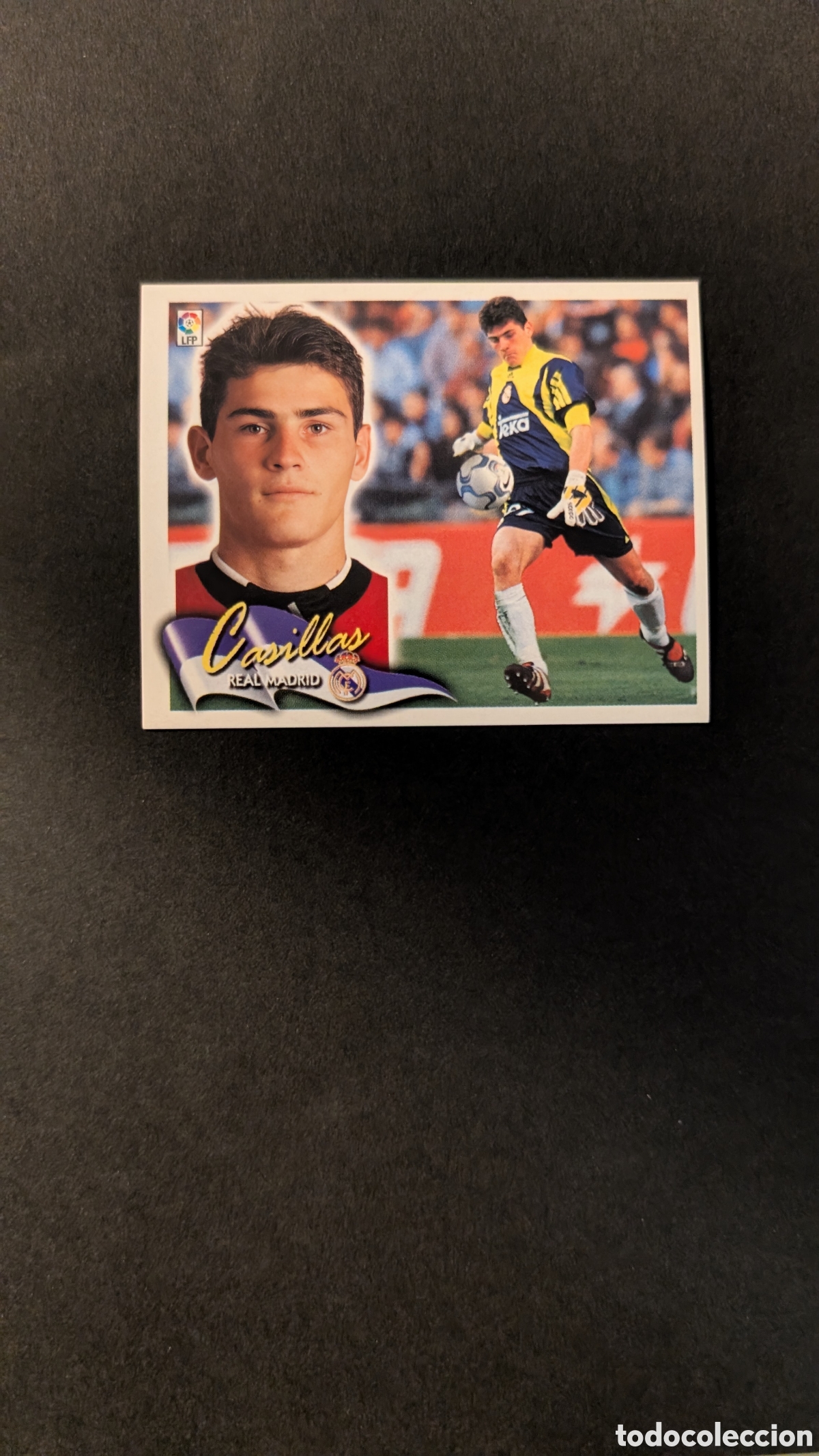 Fu&szlig;ball-Sticker: L5 CASILLAS REAL MADRID LIGA ESTE 2000/01 00 01 NUNCA PEGADO SIN PEGAR
