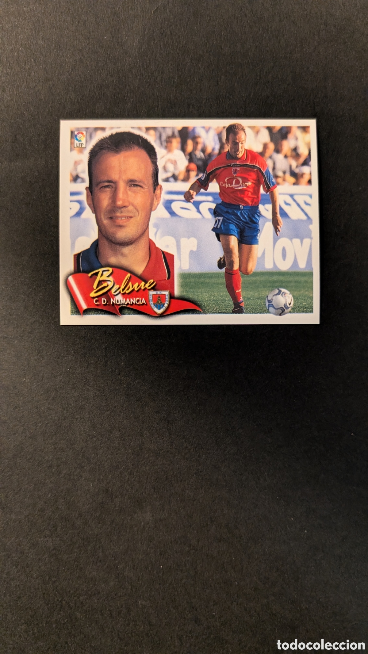 Fu&szlig;ball-Sticker: L5 BELSUE NUMANCIA BAJA LIGA ESTE 2000/01 00 01 NUNCA PEGADO SIN PEGAR