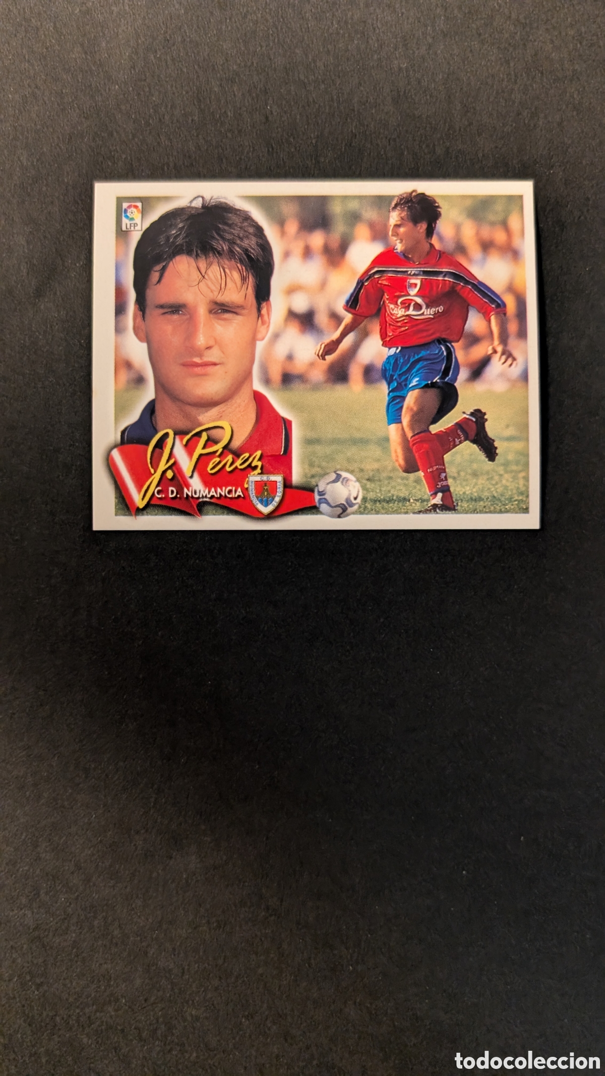 Fu&szlig;ball-Sticker: L5 JORGE PEREZ NUMANCIA BAJA LIGA ESTE 2000/01 00 01 NUNCA PEGADO SIN PEGAR
