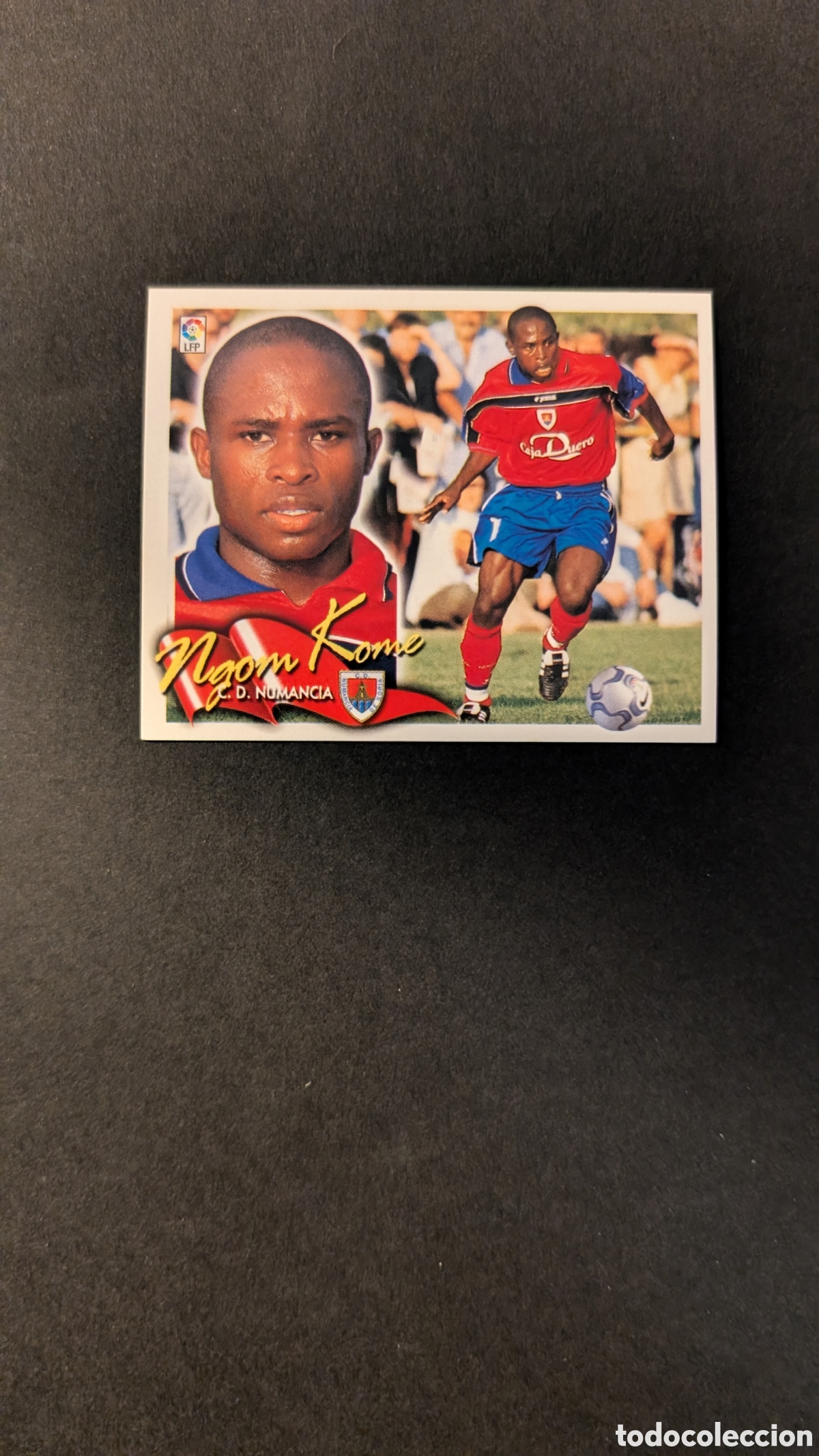 Fu&szlig;ball-Sticker: L5 NGOM KOME NUMANCIA BAJA LIGA ESTE 2000/01 00 01 NUNCA PEGADO SIN PEGAR