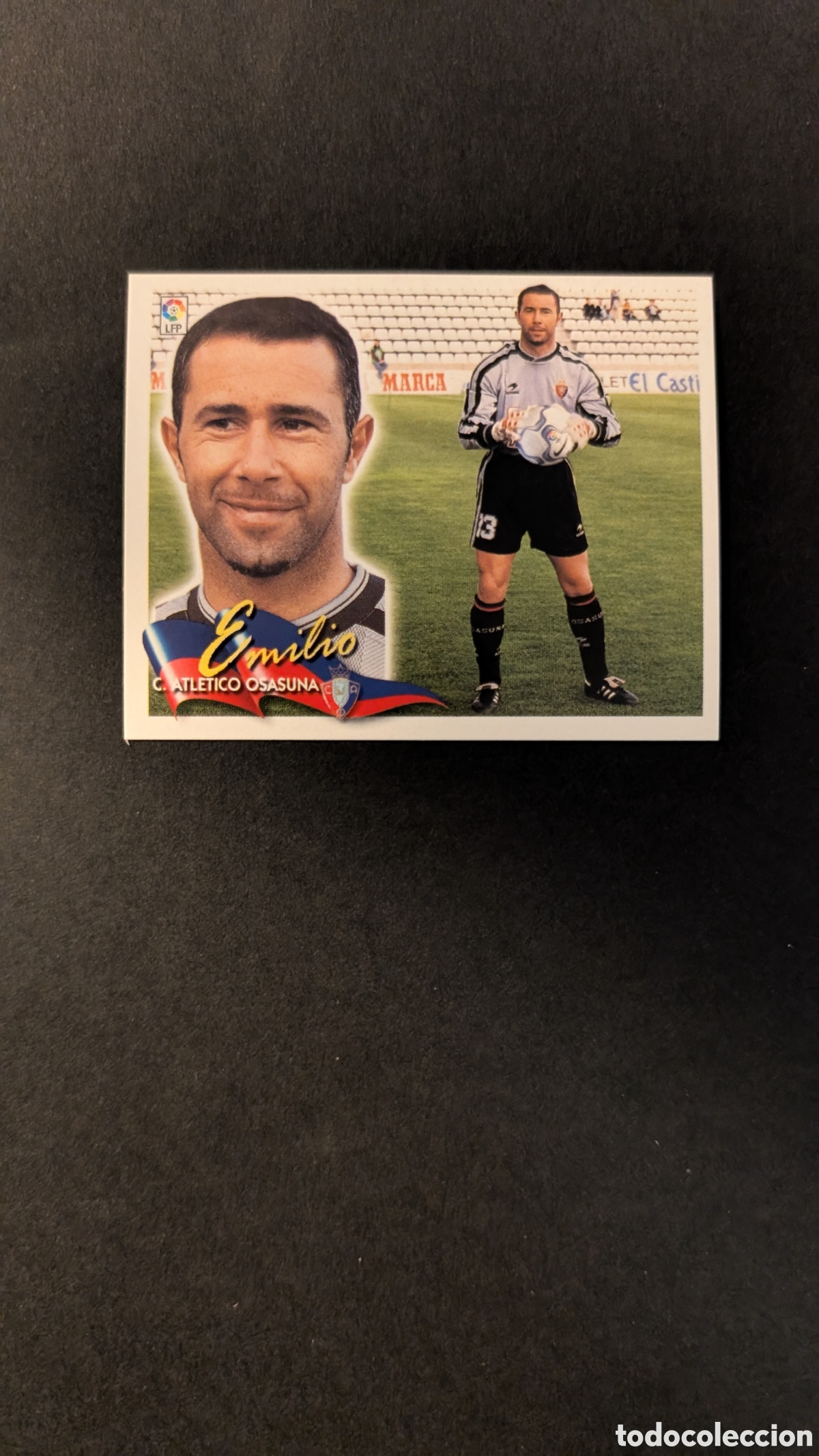 Fu&szlig;ball-Sticker: L5 EMILIO OSASUNA BAJA LIGA ESTE 2000/01 00 01 NUNCA PEGADO SIN PEGAR