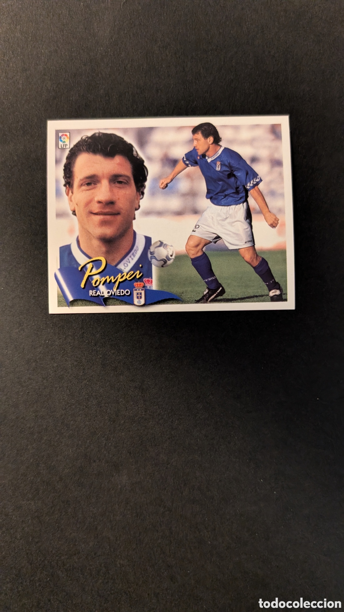 Fu&szlig;ball-Sticker: L5 POMPEI OVIEDO BAJA LIGA ESTE 2000/01 00 01 NUNCA PEGADO SIN PEGAR