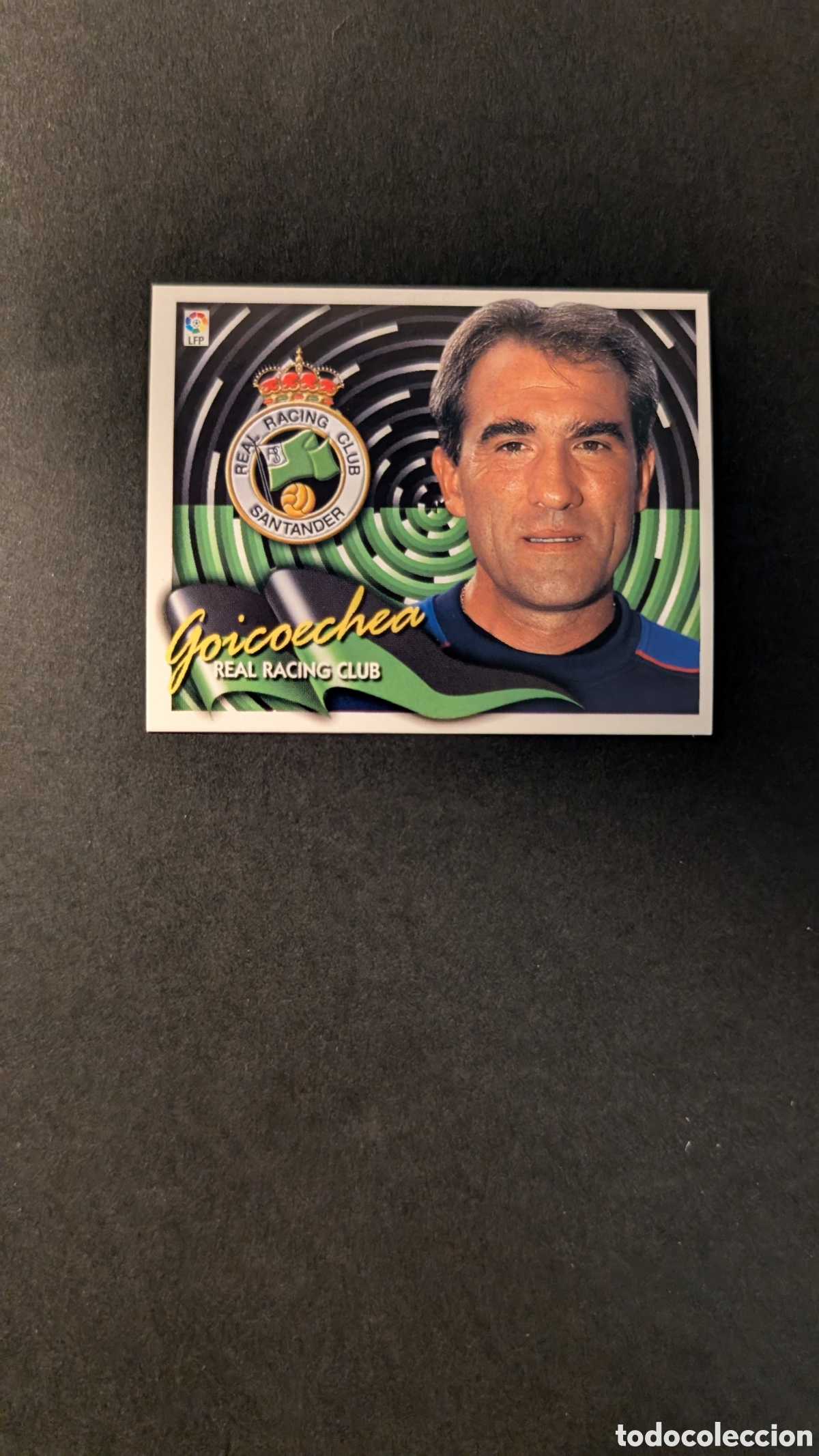 Fu&szlig;ball-Sticker: L5 GOICOECHEA RACING SANTANDER ENTRENADOR LIGA ESTE 2000/01 00 01 NUNCA PEGADO SIN PEGAR