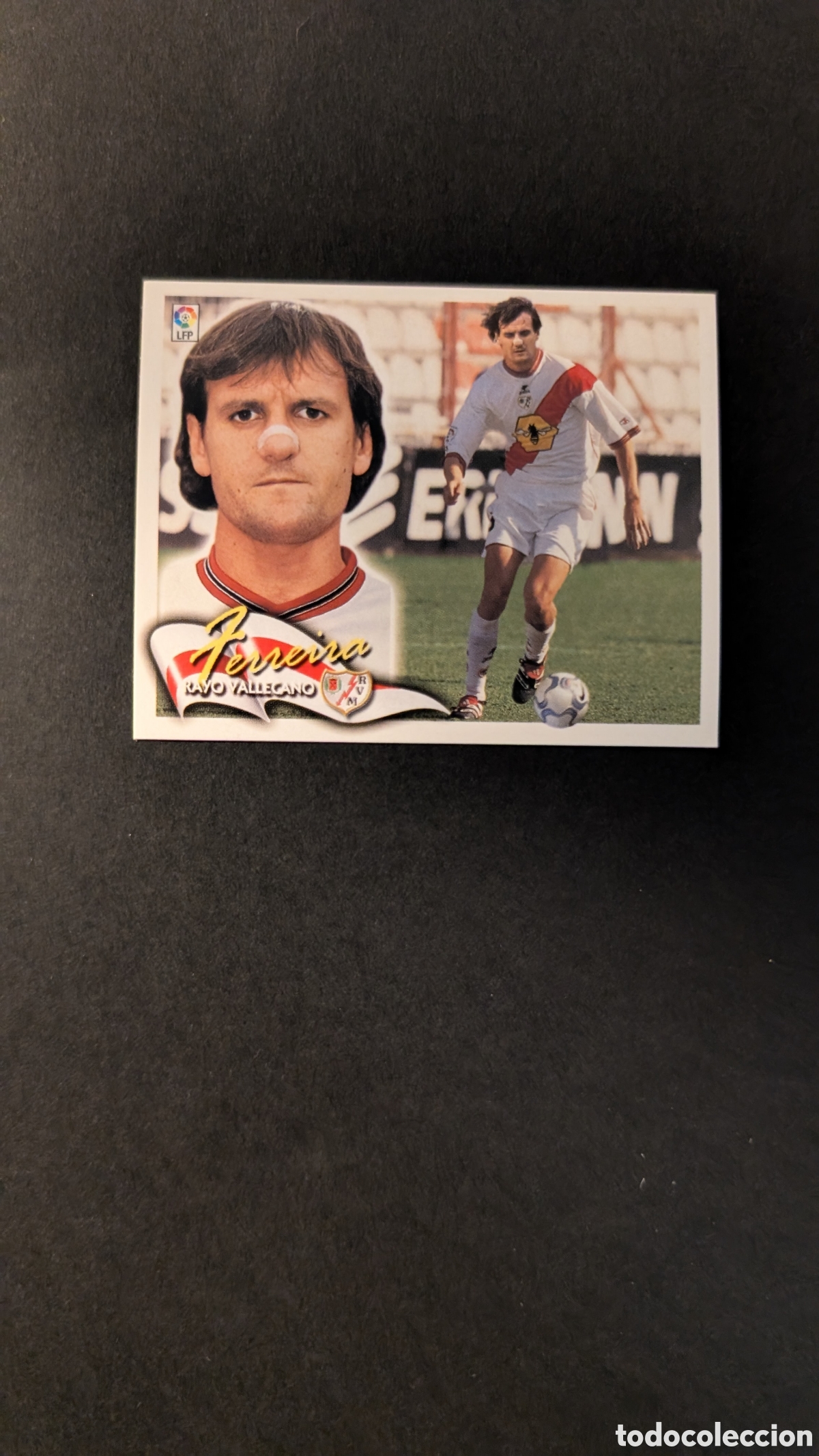 Fu&szlig;ball-Sticker: L5 FERREIRA RAYO VALLECANO LIGA ESTE 2000/01 00 01 NUNCA PEGADO SIN PEGAR