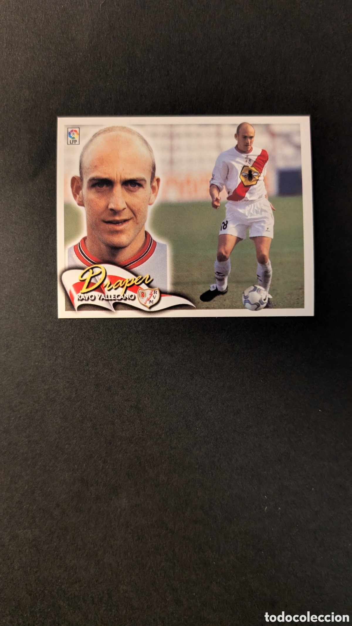 Cartes &agrave; collectionner de Football: L5 DRAPER RAYO VALLECANO LIGA ESTE 2000/01 00 01 NUNCA PEGADO SIN PEGAR